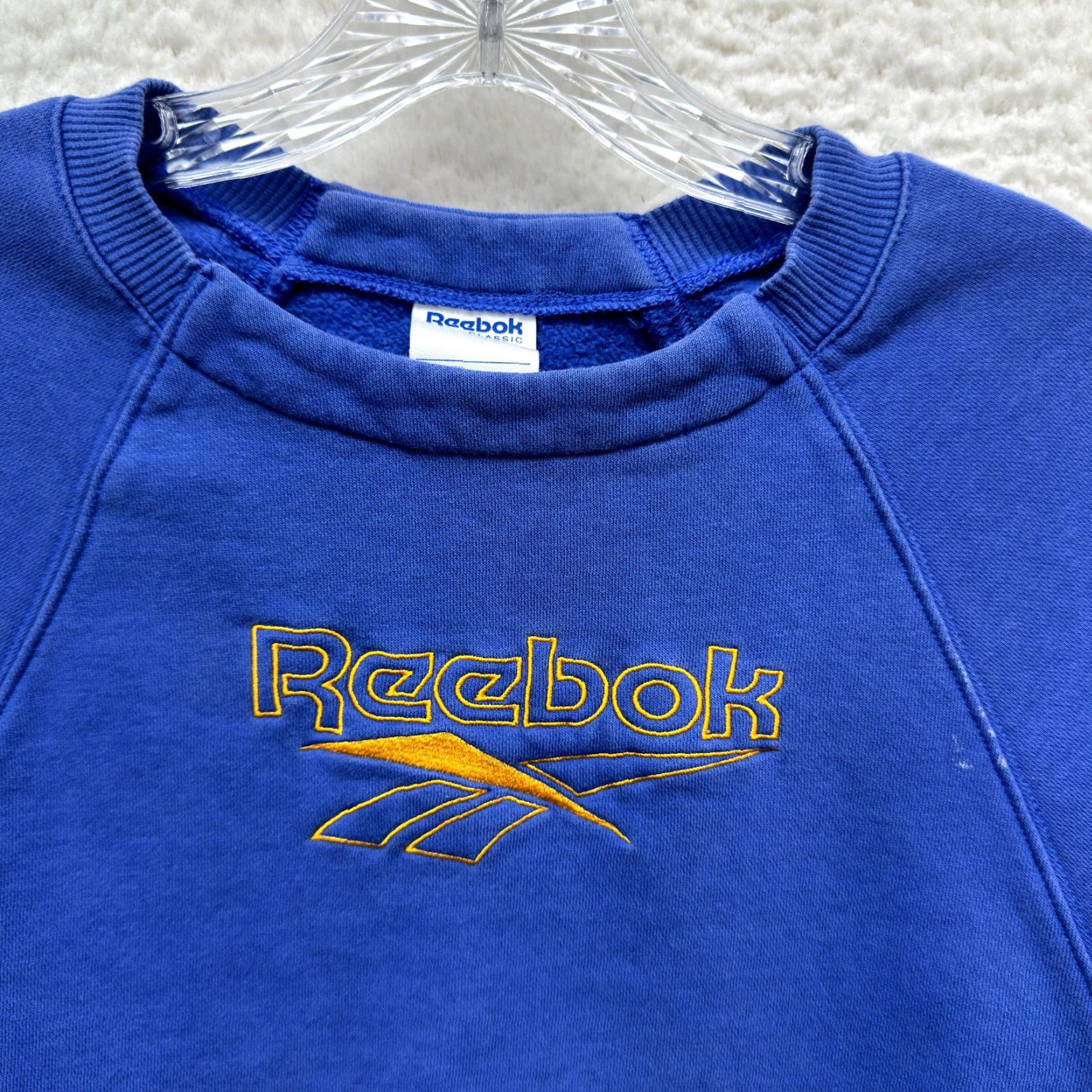 Reebok Reebok Classic Sweatshirt Embroidered Crewneck Sweatshirt Blue Medium S Adults Unisex Pullover Cotton Blend Size S / US 4 / IT 40 - 3 Thumbnail