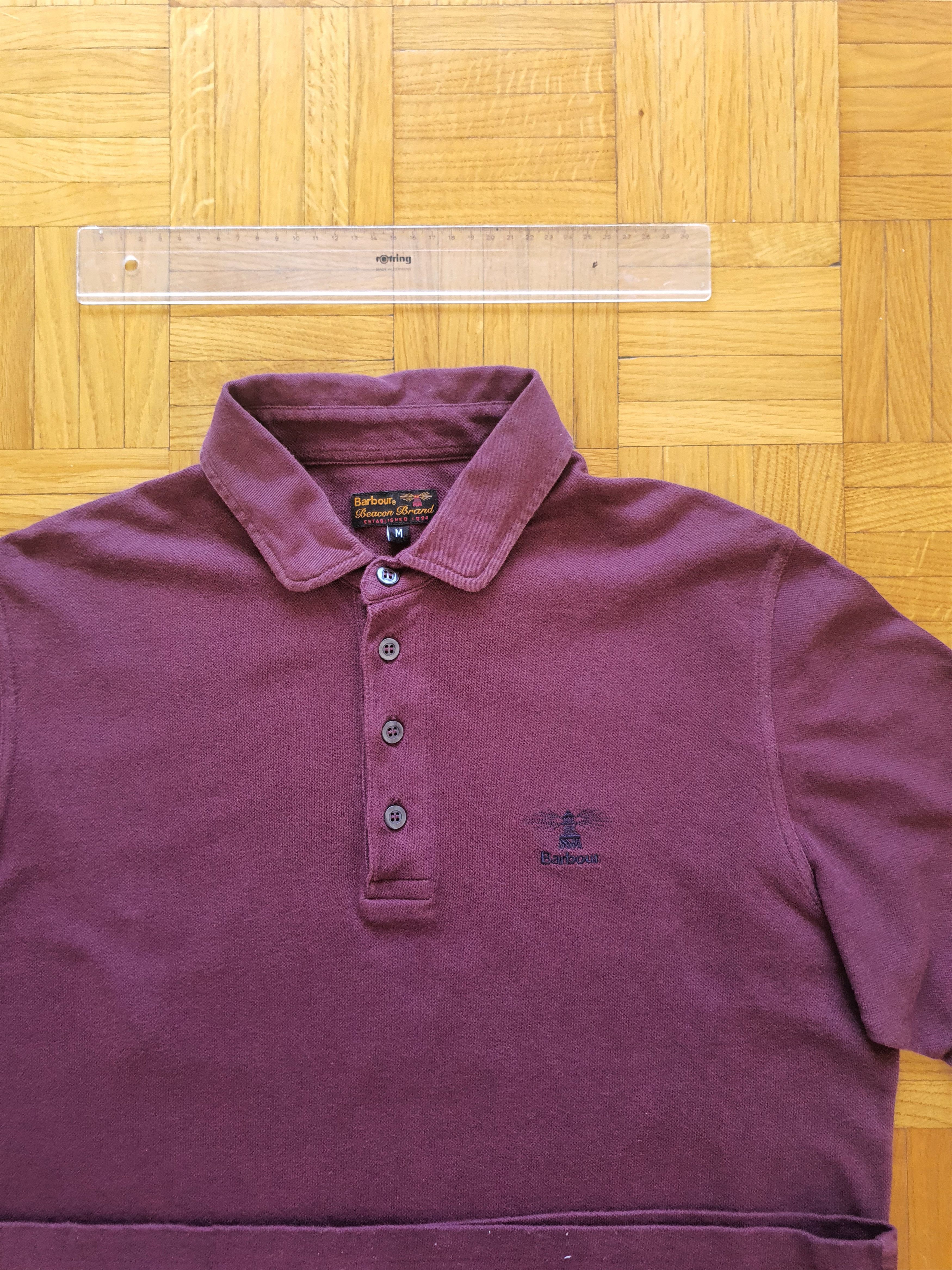 Barbour Long Sleeve Polo Shirt - AW 2015 - Purple - Sz M Size US M / EU 48-50 / 2 - 3 Thumbnail