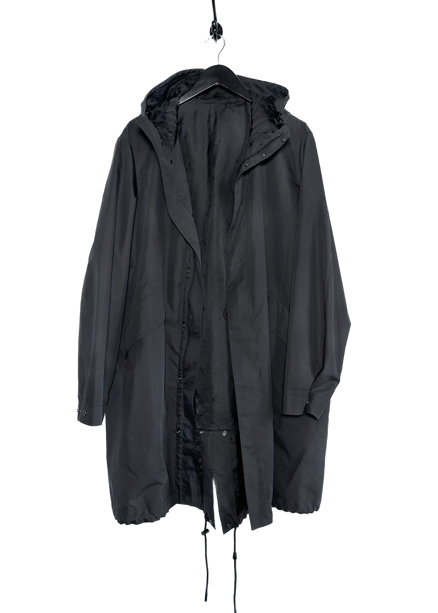 Dior × Stussy Dior Shaw Stussy Logo Print Black Parka Jacket Size US XS / EU 42 / 0 - 3 Thumbnail