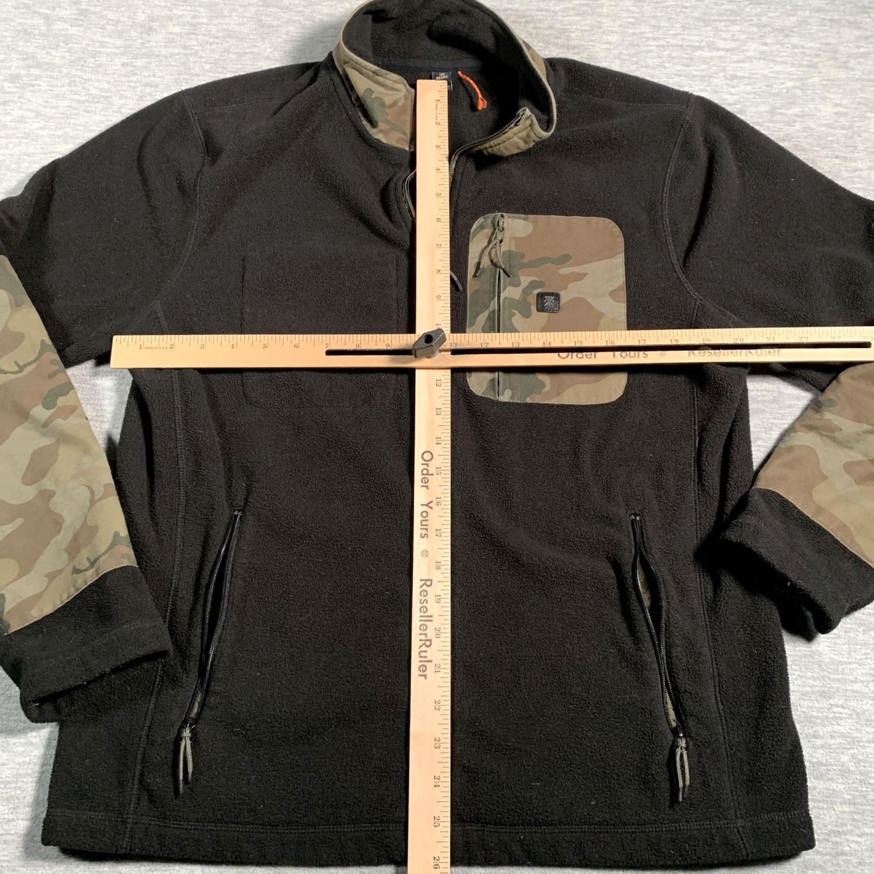 Roark Roark Jacket Mens Medium Black Camouflage Fleece Full Zip Outdoor Pockets Size US M / EU 48-50 / 2 - 6 Thumbnail