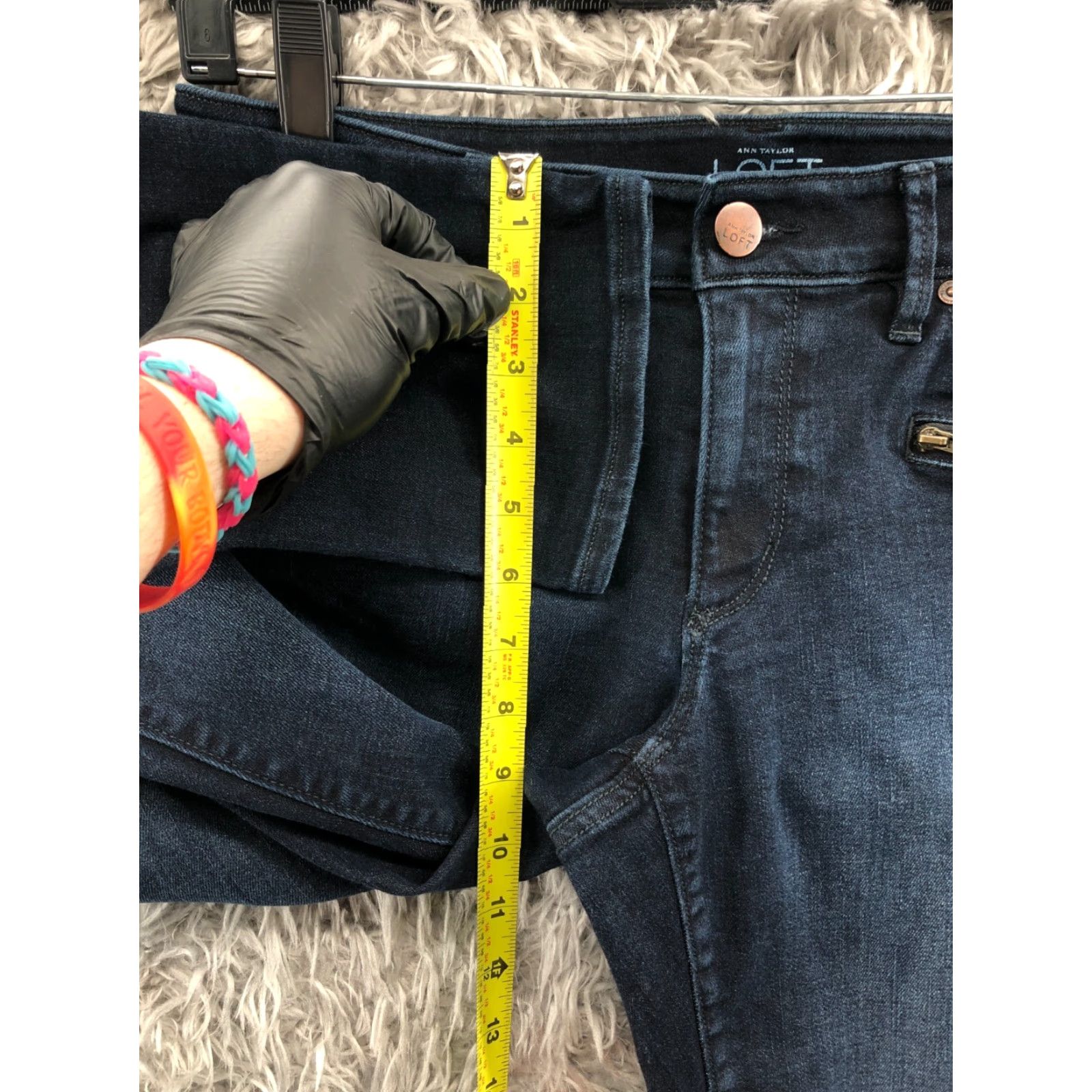 Loft LOFT Jeans Skinny Women Blue Dark Wash Size 6 5-Pocket Denim Regular Mid Rise Size 28" / US 6 / IT 42 - 4 Thumbnail
