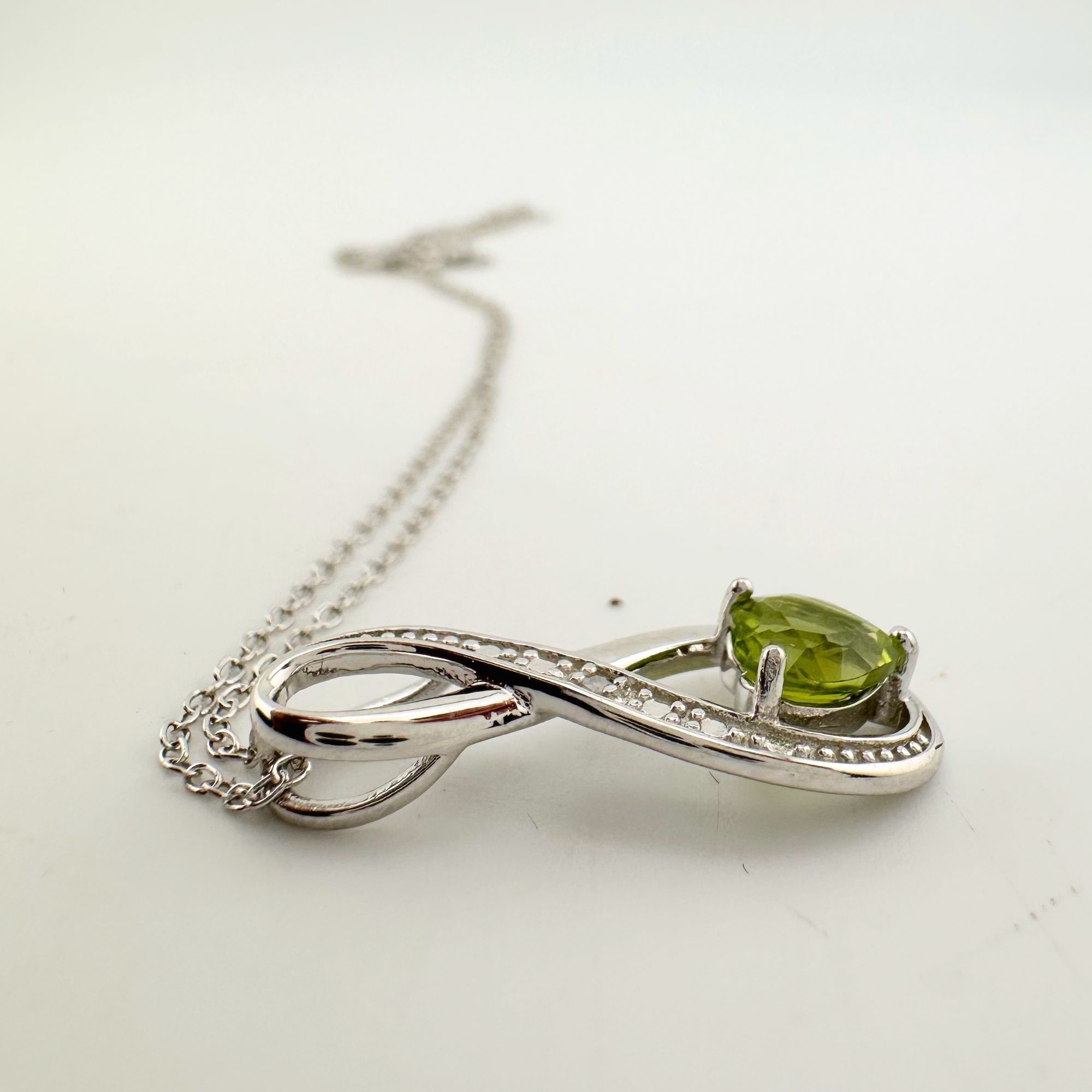 Other Beautiful Heart Peridot Infinity Necklace with Diamond Accen Size ONE SIZE - 3 Thumbnail