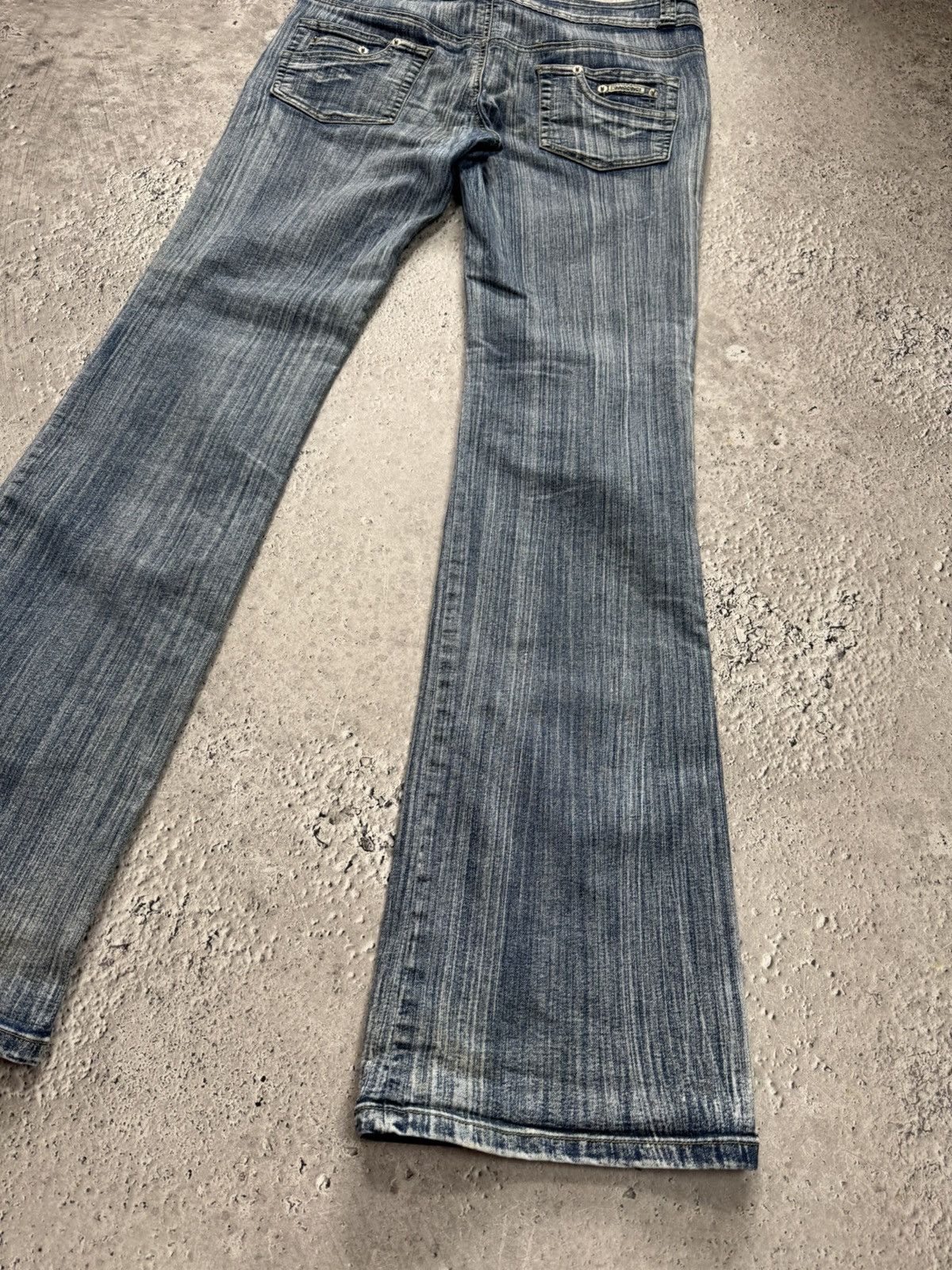 Other Vintage Flared Denim Jeans Women Bootcut Blue Y2K Low Rise Size 28" / US 6 / IT 42 - 12 Thumbnail