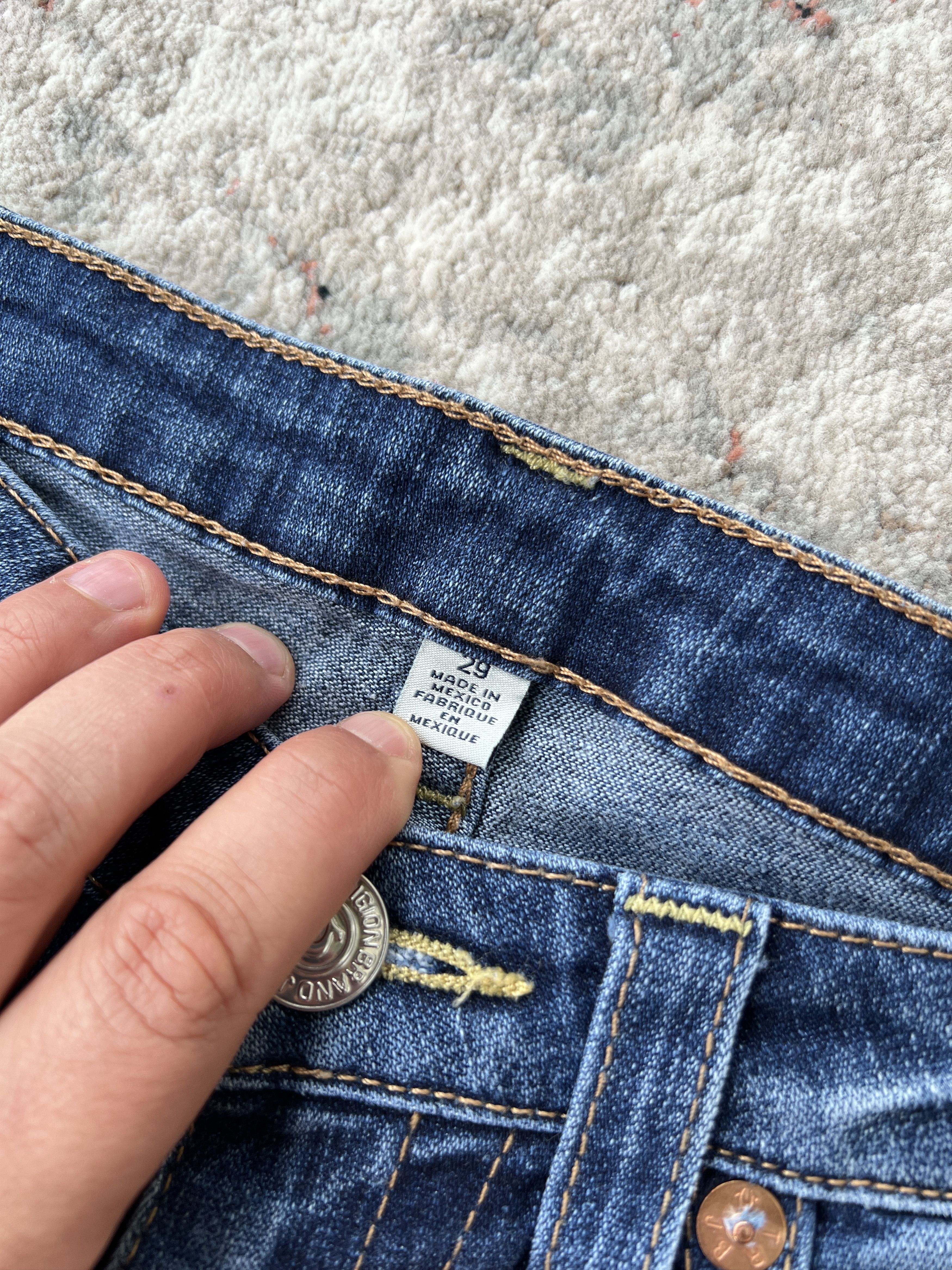 Japanese Brand True Religion Vintage Jeans Size 29" - 7 Thumbnail