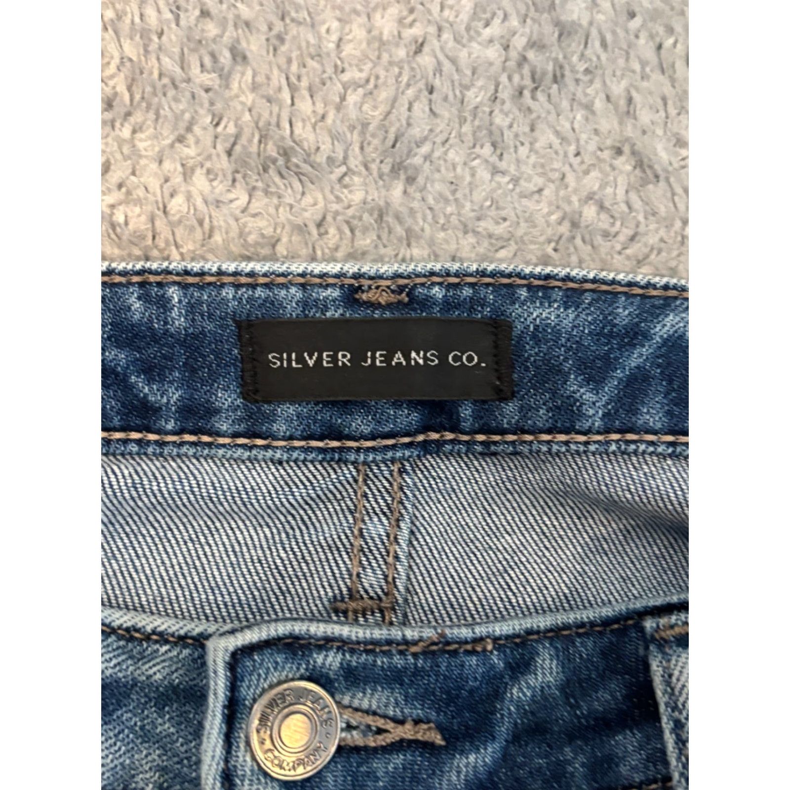 Silver Jeans Co. Silver Jeans Women's 29x29 31x29 Jeans Blue Denim Medium Wash Most Wanted Skinny 5-Pocket Design Size 29" - 2 Thumbnail