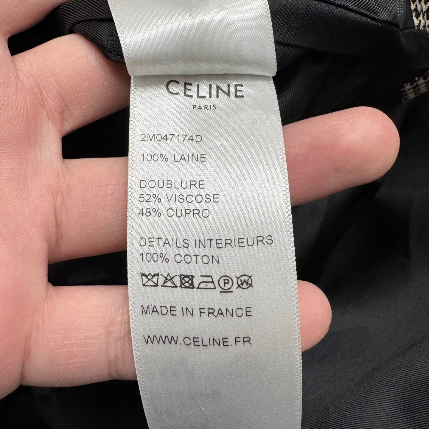 Celine Celine houndstooth wool coat new size 50 Size US M / EU 48-50 / 2 - 3 Thumbnail