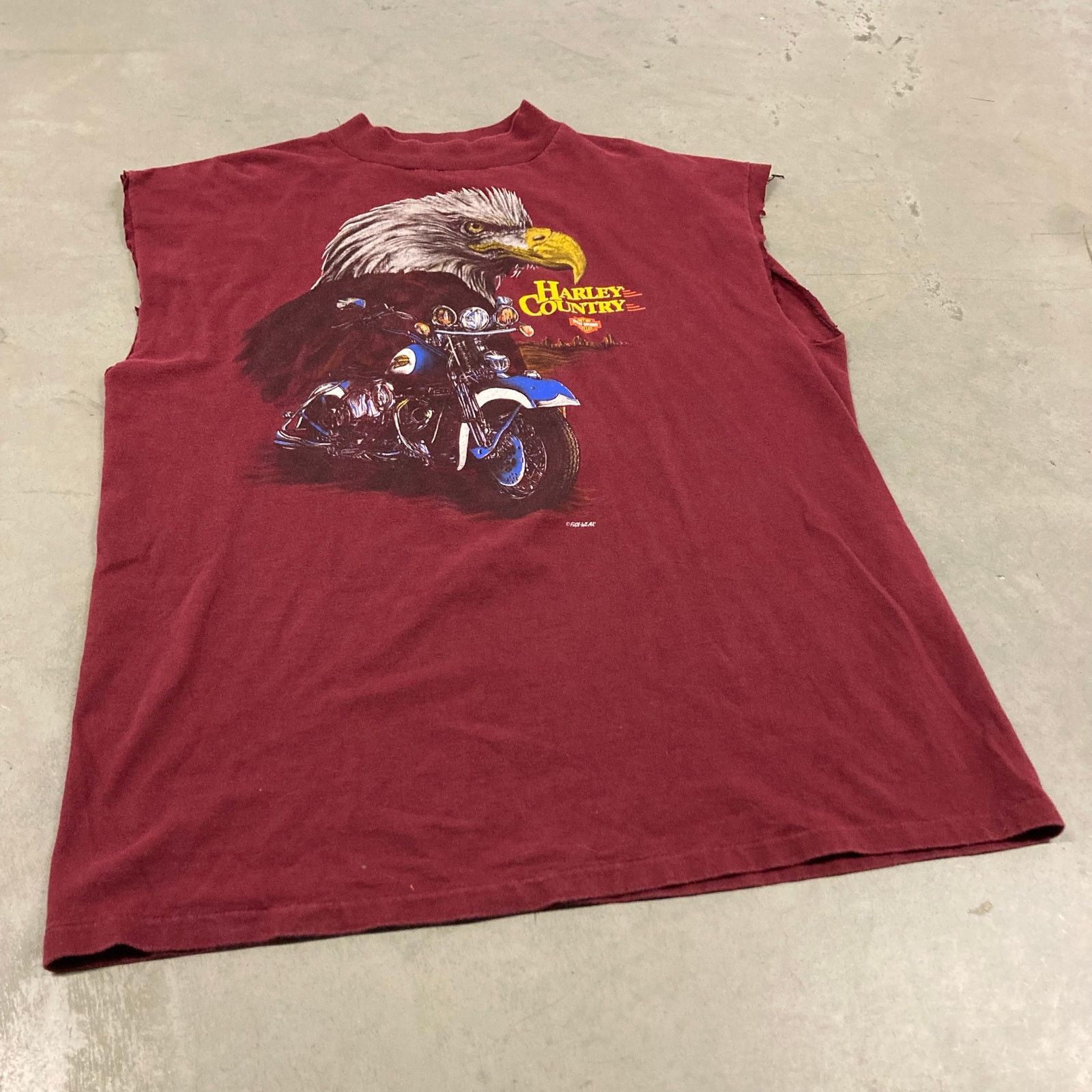 Harley Davidson 90s Harley Davidson funwear cutoff t-shirt Size US XL / EU 56 / 4 - 1 Thumbnail