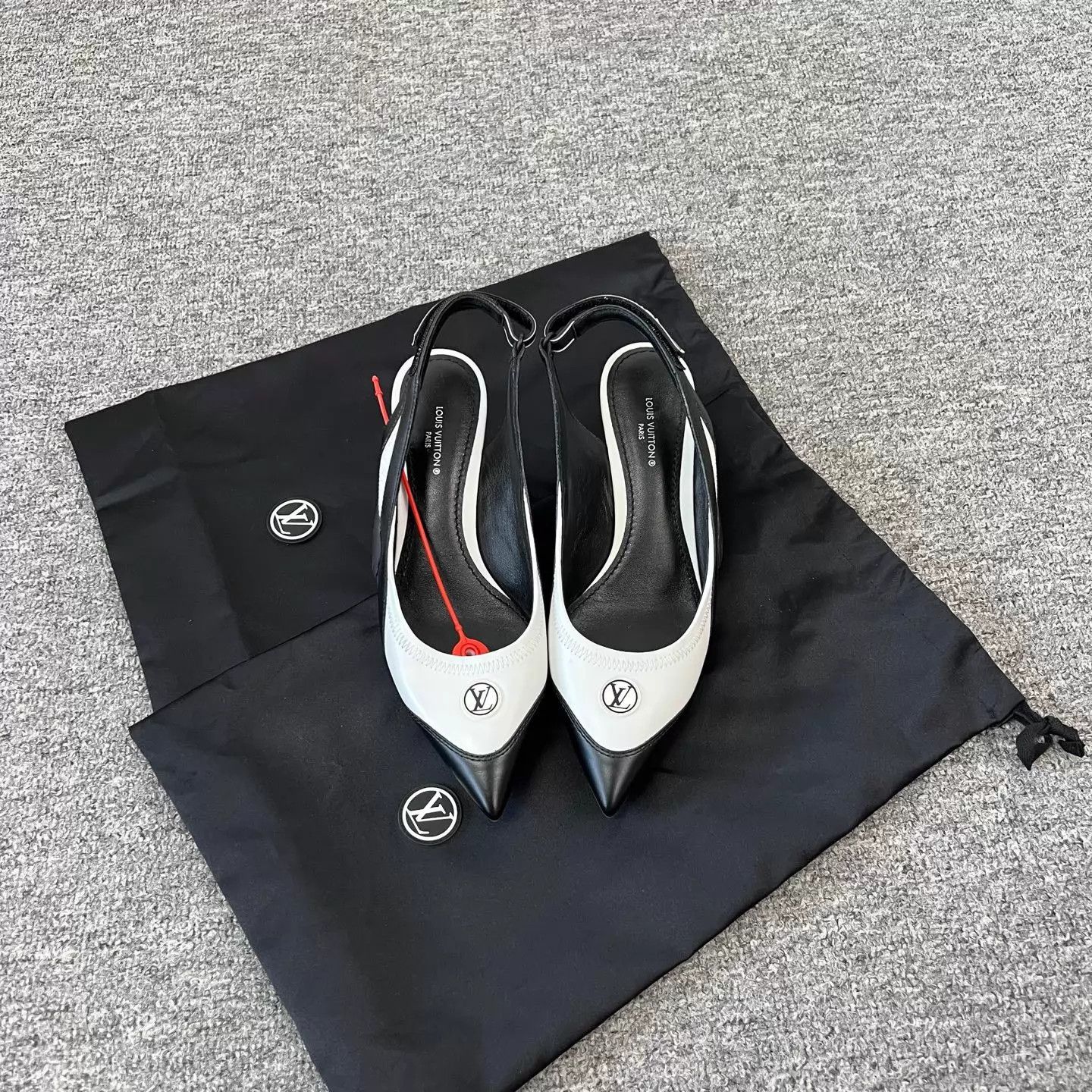 Louis Vuitton LV Archlight Black & White Color Block Heels Size US 5.5 / IT 35.5 - 3 Thumbnail