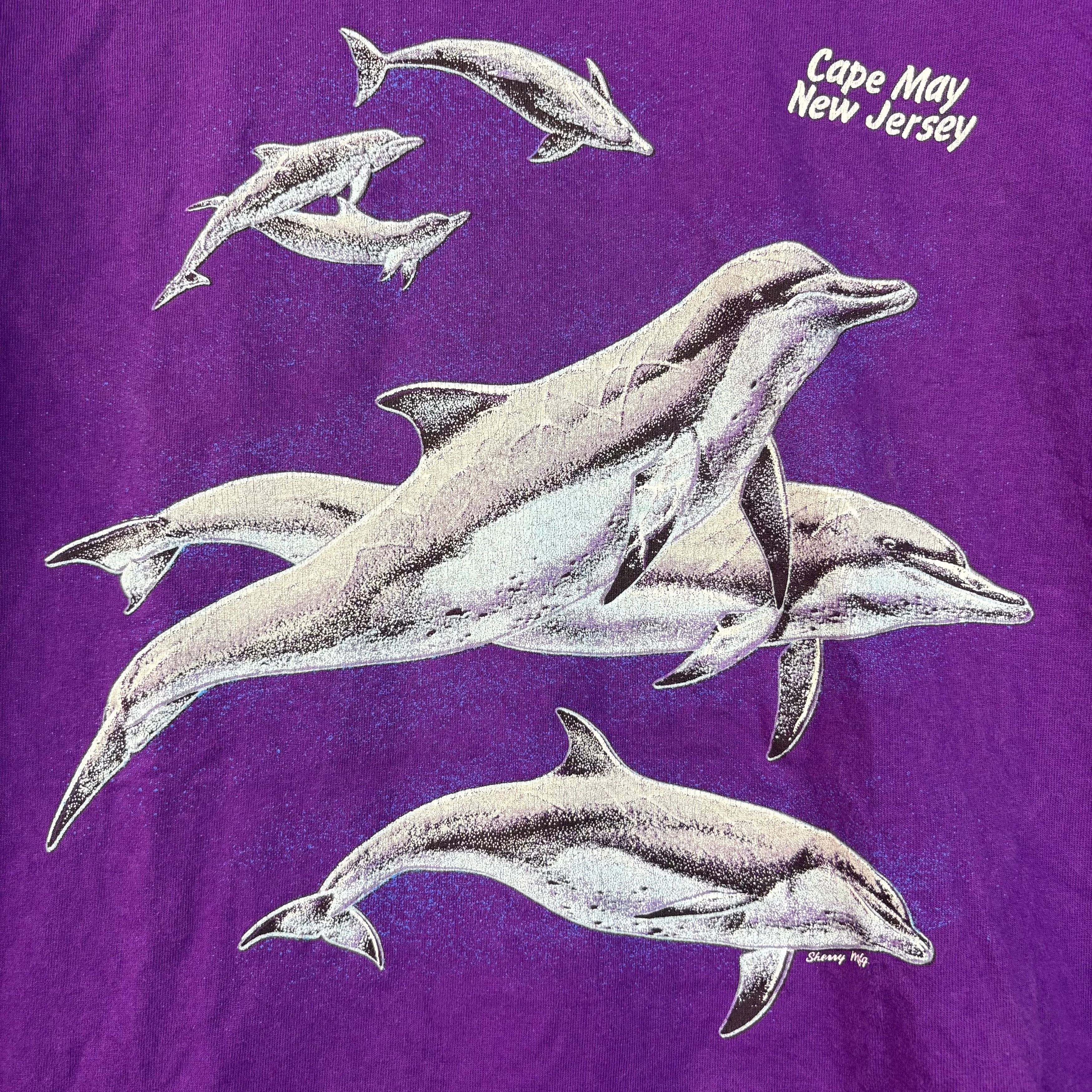 Vintage Vintage 90s Cape May New Jersey Dolphins Tee Size Large Size US L / EU 52-54 / 3 - 4 Thumbnail
