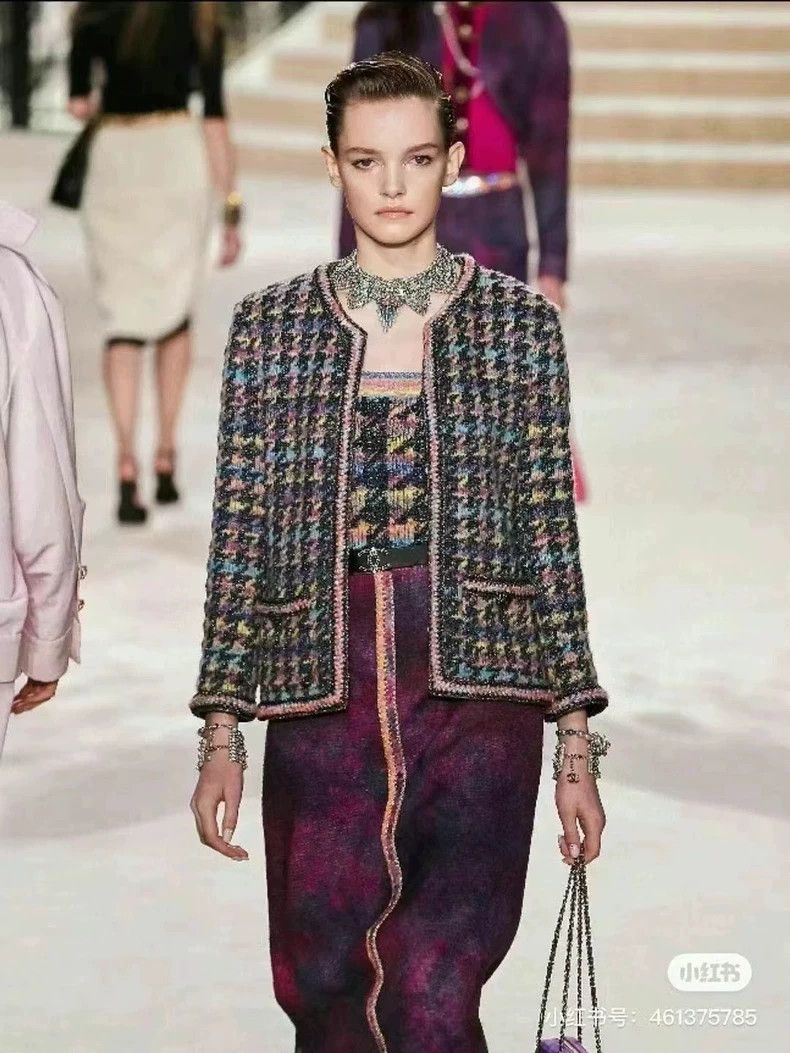 Chanel Chanel Colorful checkered tweed suspenders Size XXS / US 00 / IT 34 - 5 Thumbnail