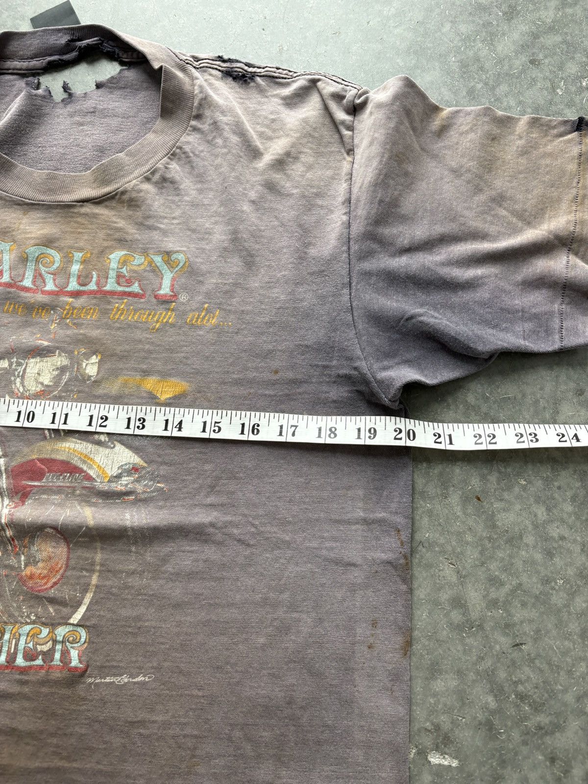Harley Davidson Thrashed Vintage 1985 Harley Davidson 3D Emblem Tee Size US M / EU 48-50 / 2 - 17 Thumbnail
