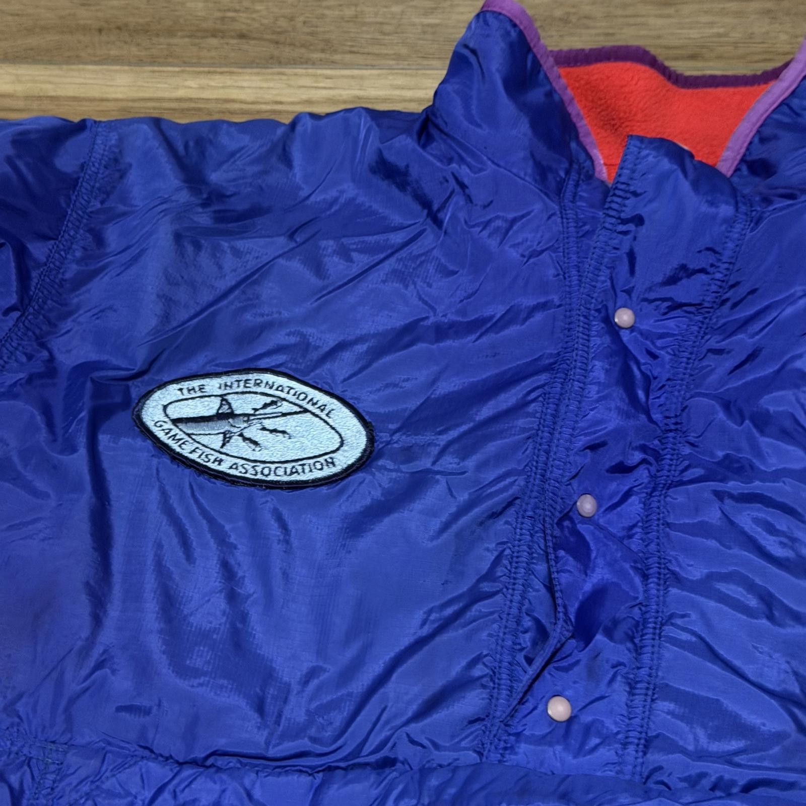 Vintage Patagonia Glissade Reversible Fleece Fish Blue Red