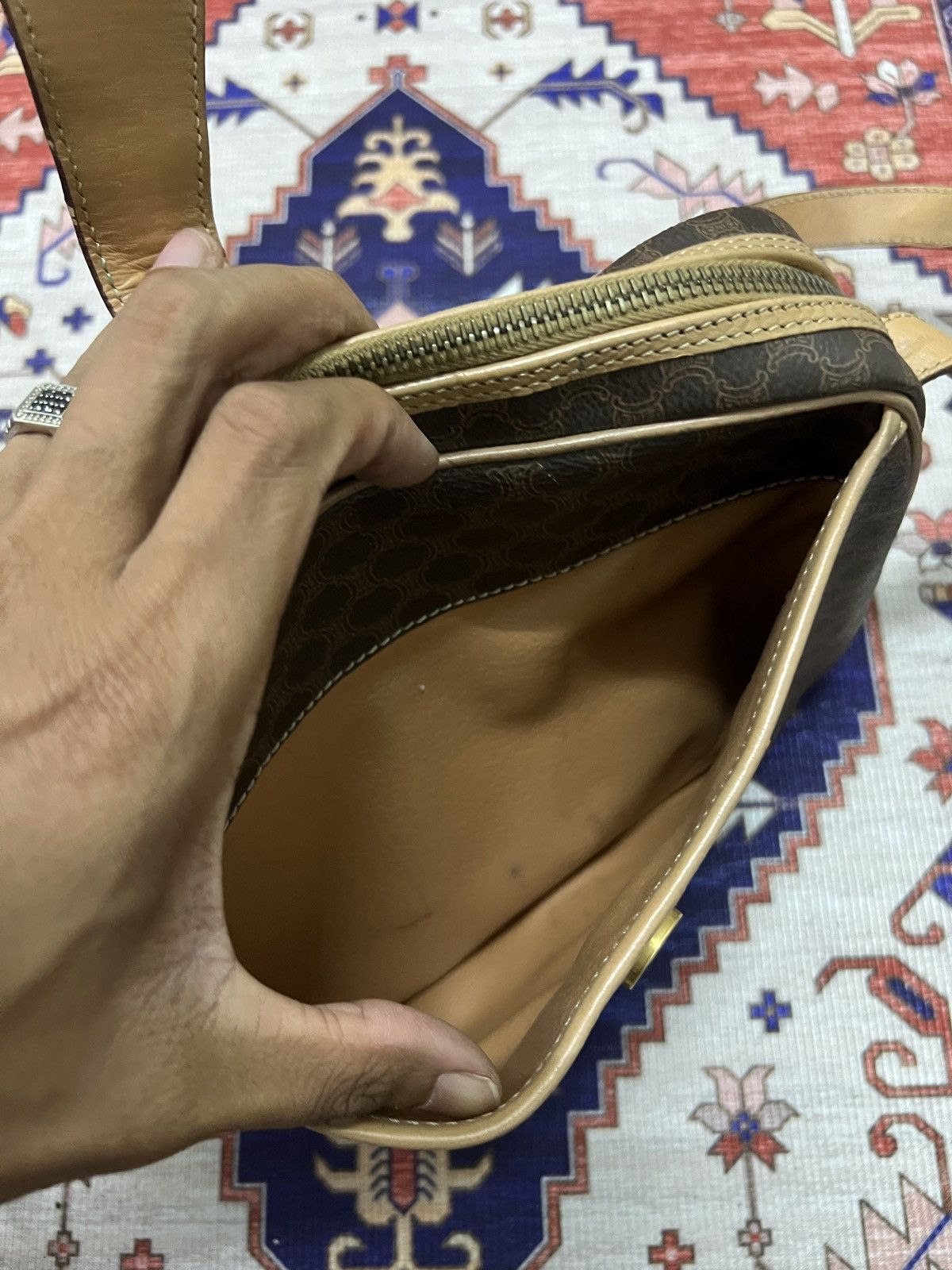 Celine Vintage Celine macadam monogram crossbody bag Size ONE SIZE - 9 Thumbnail