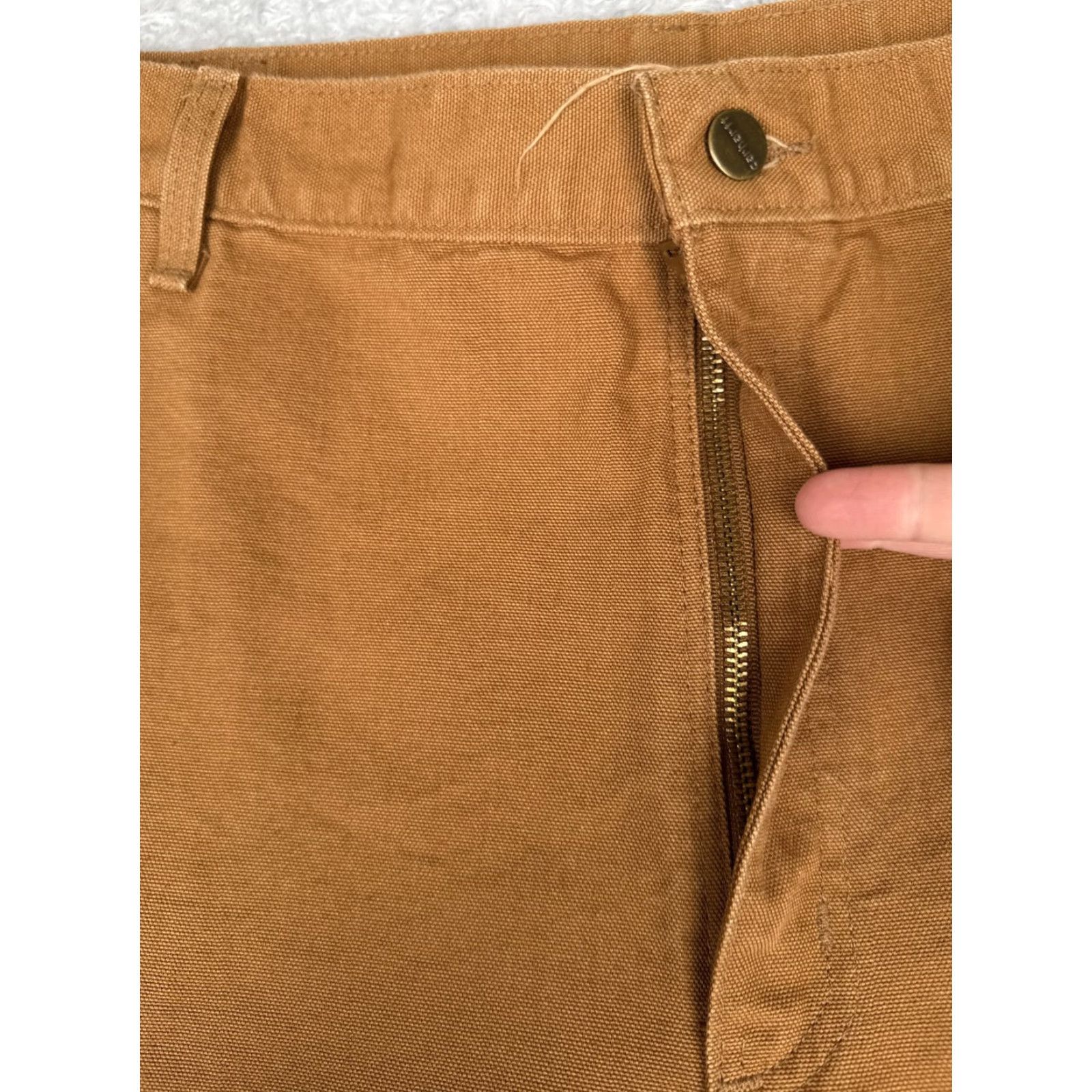 Carhartt Carhartt Pants Mens 40x25 Brown Canvas Carpenter Workwear Raw Hem Distressed Size US 40 / EU 56 - 5 Thumbnail