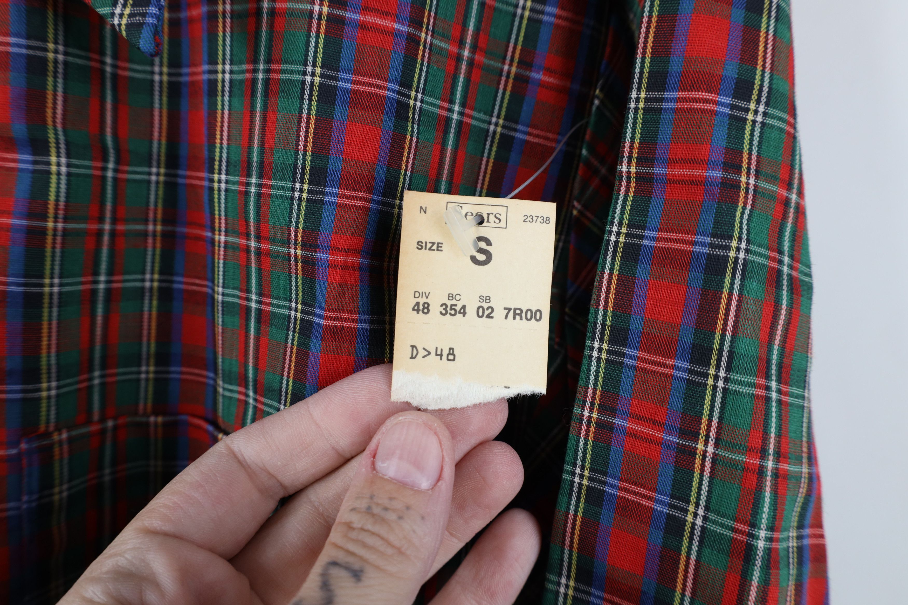 Vintage Deadstock Vintage 70s Streetwear Button Shirt Plaid USA Size US S / EU 44-46 / 1 - 4 Thumbnail