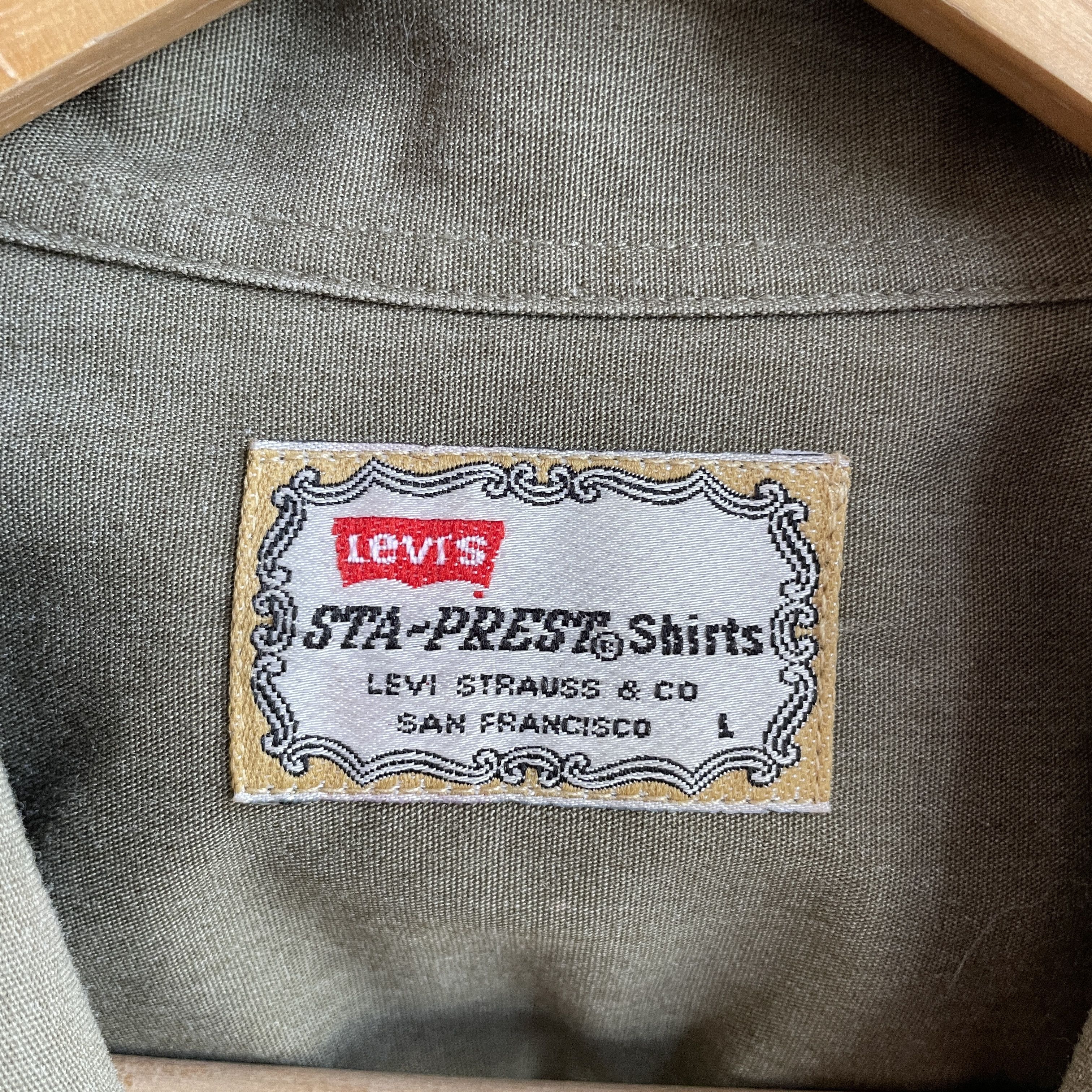 Levi's Levi's Sta-Prest Vintage Military Camp Collar Shirt Size L Size US L / EU 52-54 / 3 - 6 Thumbnail