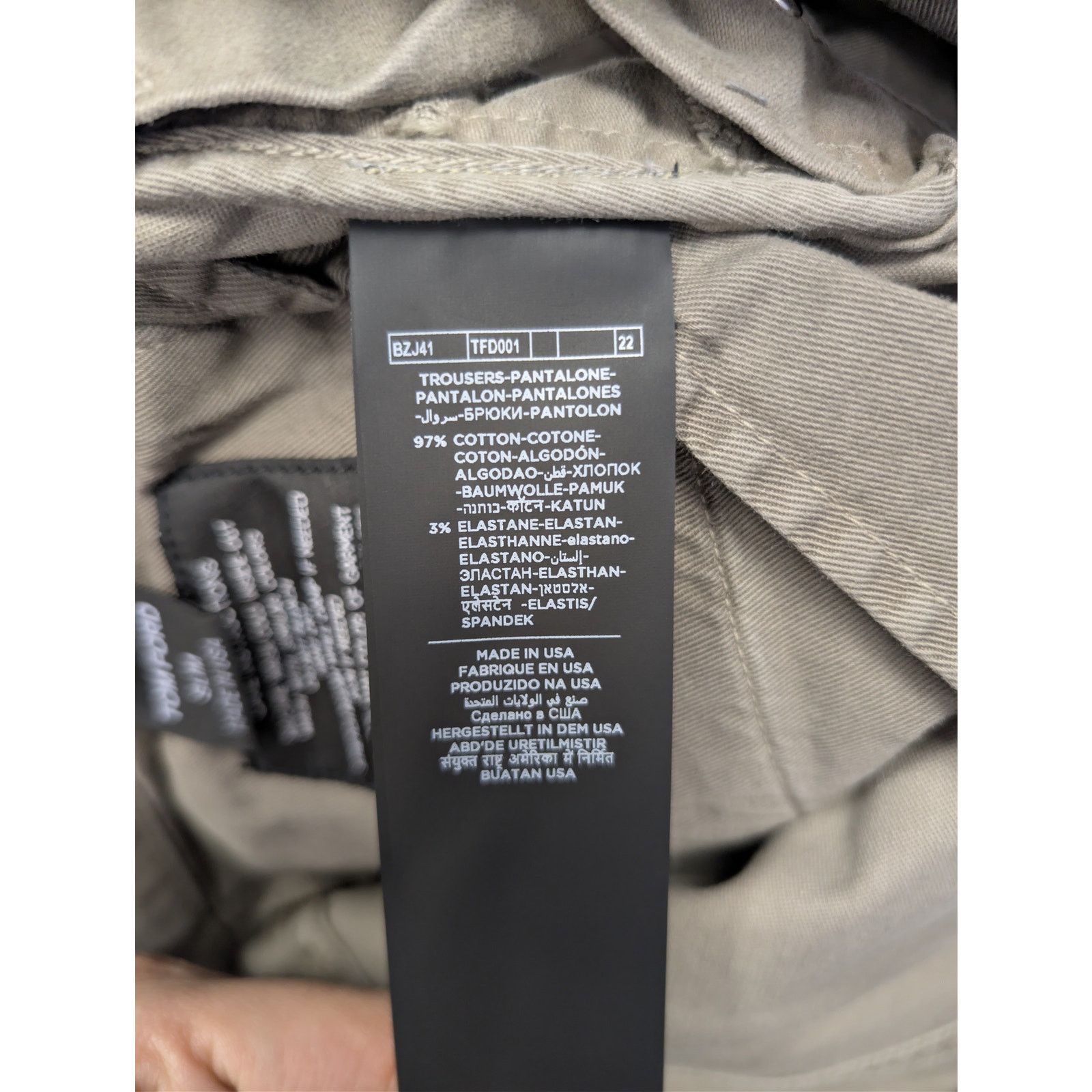 Tom Ford o1rshd1 Slim Denim Jeans in Khaki Size US 33 - 16 Thumbnail
