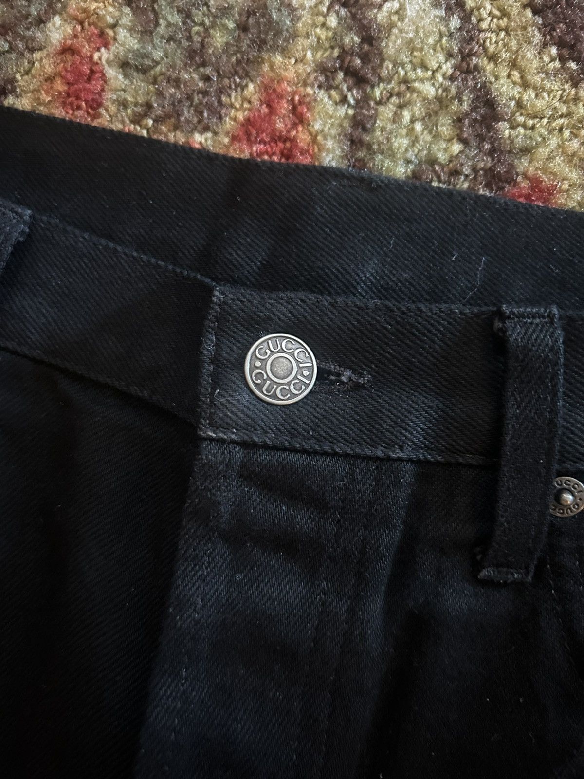 Gucci Gucci Black Cotton Horsebit denim pants by Demna Size US 34 / EU 50 - 3 Thumbnail