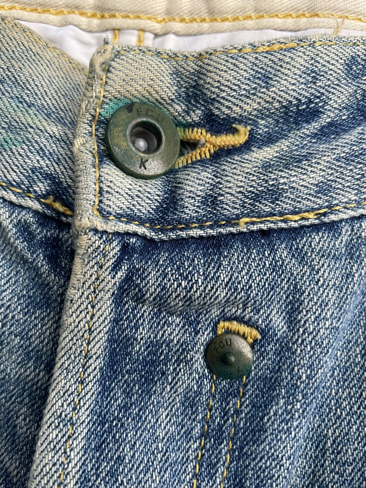 FCUK FCUK Faded & Distresed Denim Size US 33 - 21 Thumbnail