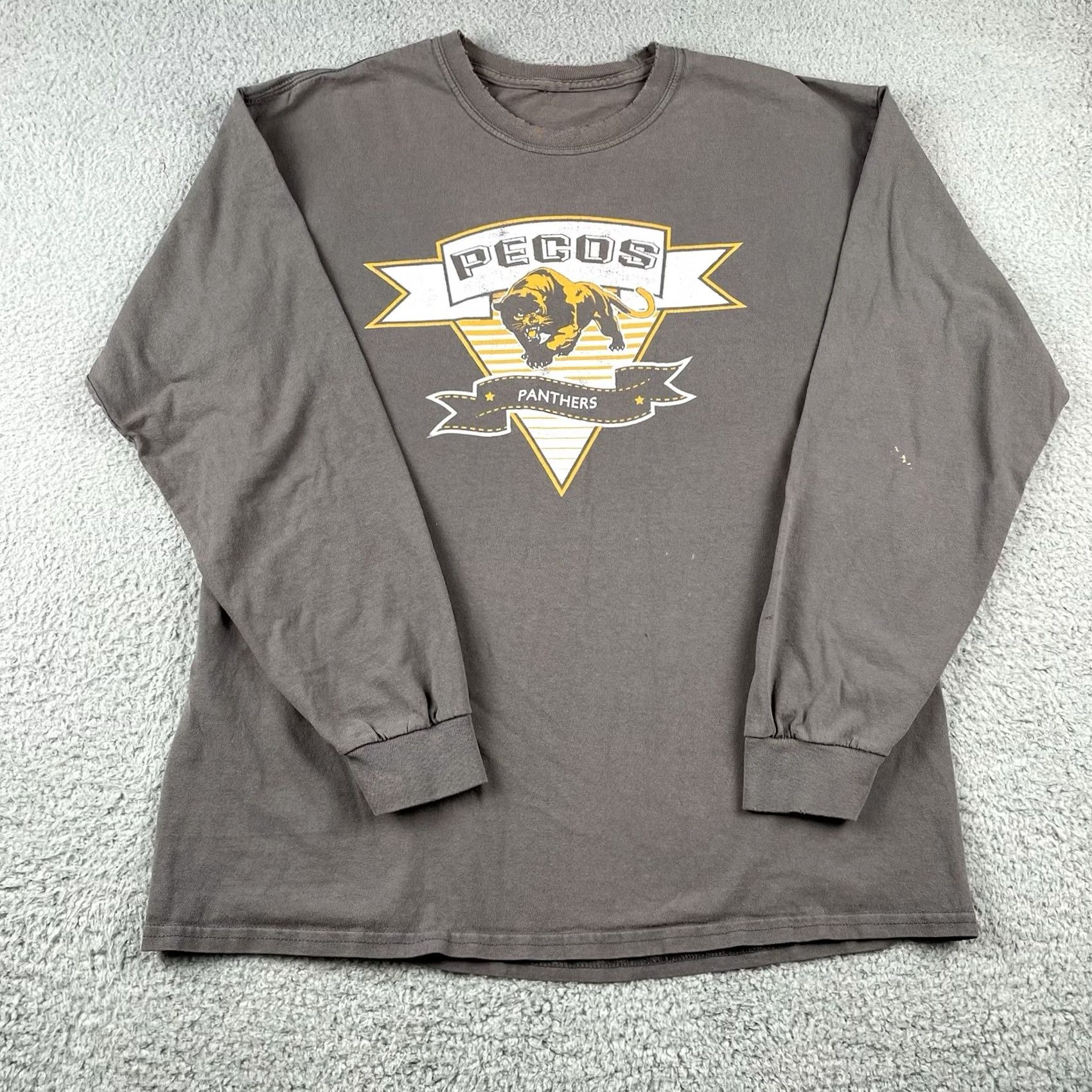 Vintage VINTAGE Pecos Panthers Long Sleeve Shirt Unbranded Gray L Men Size US L / EU 52-54 / 3 - 7 Thumbnail