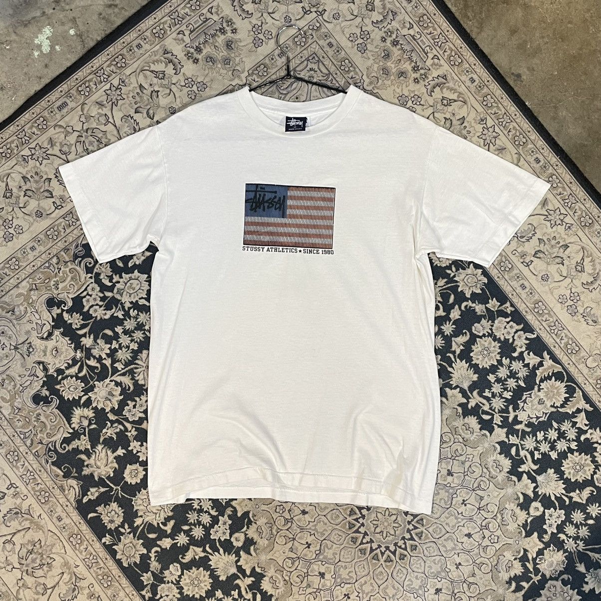 Stussy Athletic Skull inside Flag