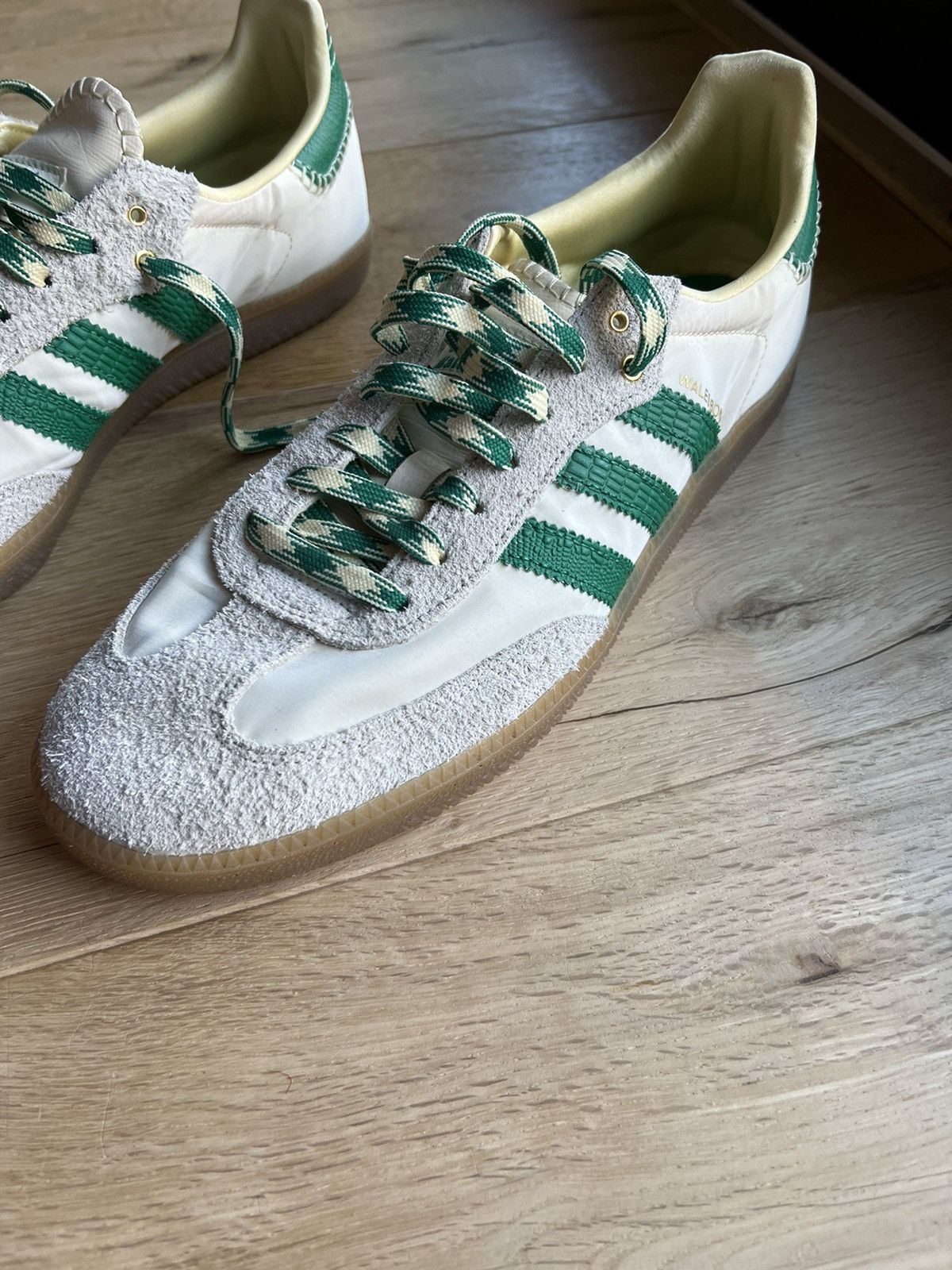 Adidas × Wales Bonner Adidas x Wales Bonner Samba ‘Cream White Bold Green’ Size US 12.5 / EU 45-46 - 7 Thumbnail