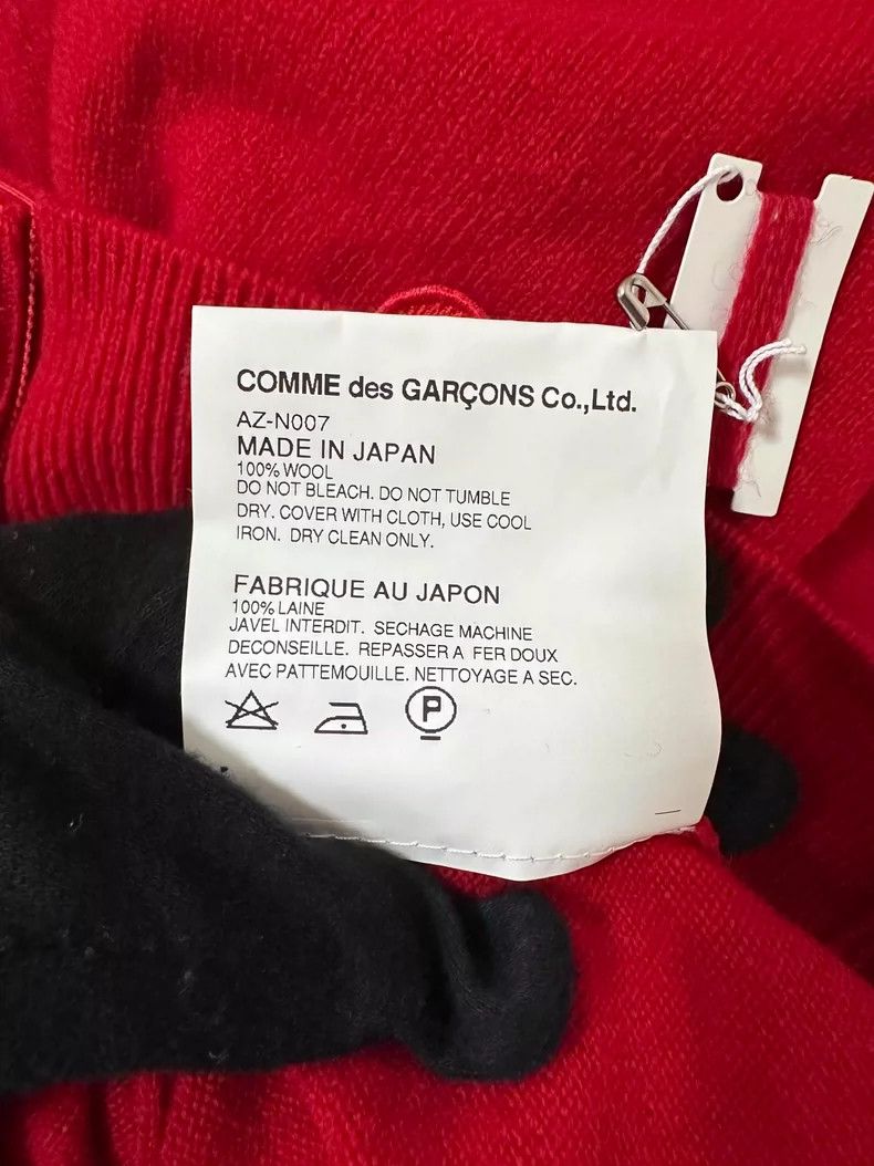Comme des Garcons Comme Des Garcons Classic Red Heart Wool Cardigan 2505-Next Size S / US 4 / IT 40 - 5 Thumbnail