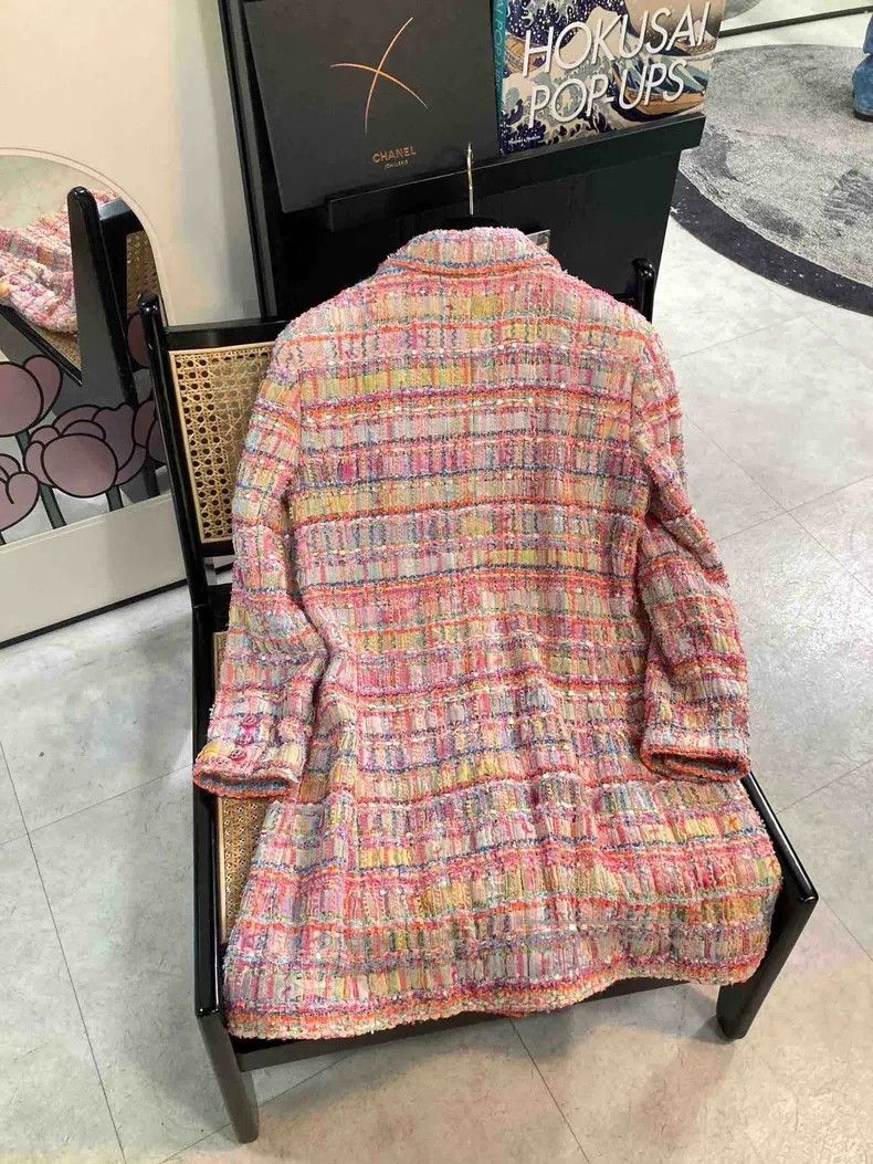 Chanel Chanel Pastel glitter lapel coat Size M / US 6-8 / IT 42-44 - 2 Thumbnail