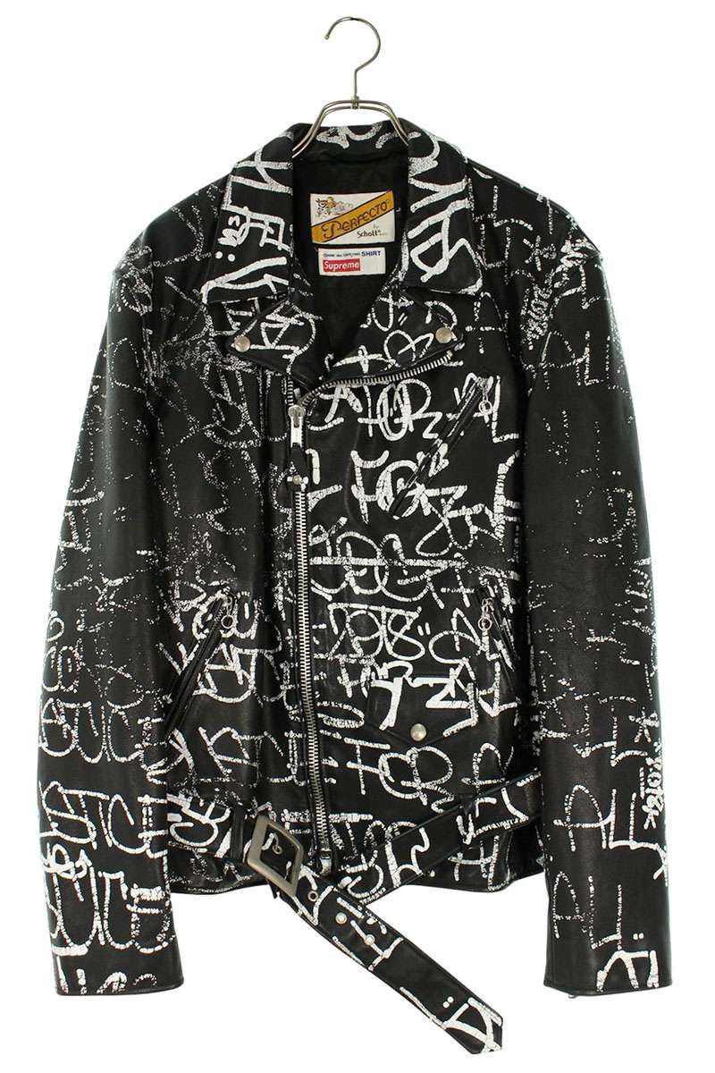 Supreme Supreme 18AW PAINTED PERFECTO LEATHER JACKET Size L Size US L / EU 52-54 / 3 - 1 Thumbnail