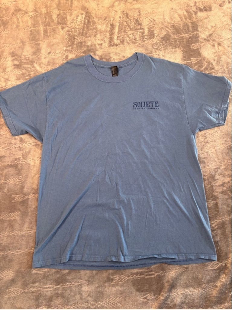 Hanes Men's Hanes T-shirt XL Blue Societe Brewing Company Size US XL / EU 56 / 4 - 2 Thumbnail