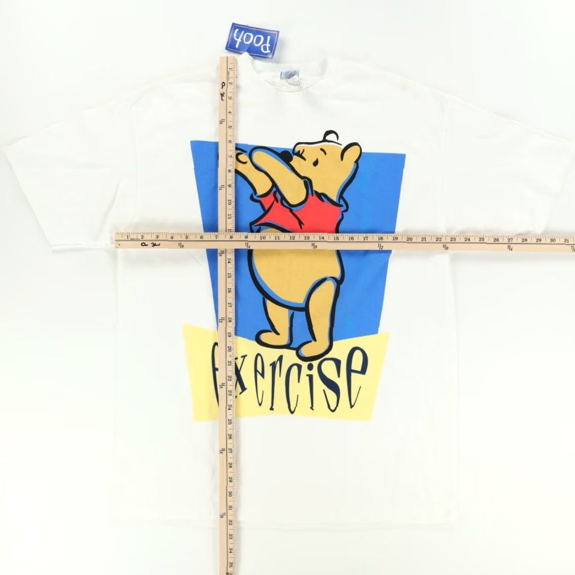 Vintage VINTAGE Pooh Winnie the Pooh Exercise 1990s White XL T-Shirt Men Shirt Size US XL / EU 56 / 4 - 3 Thumbnail