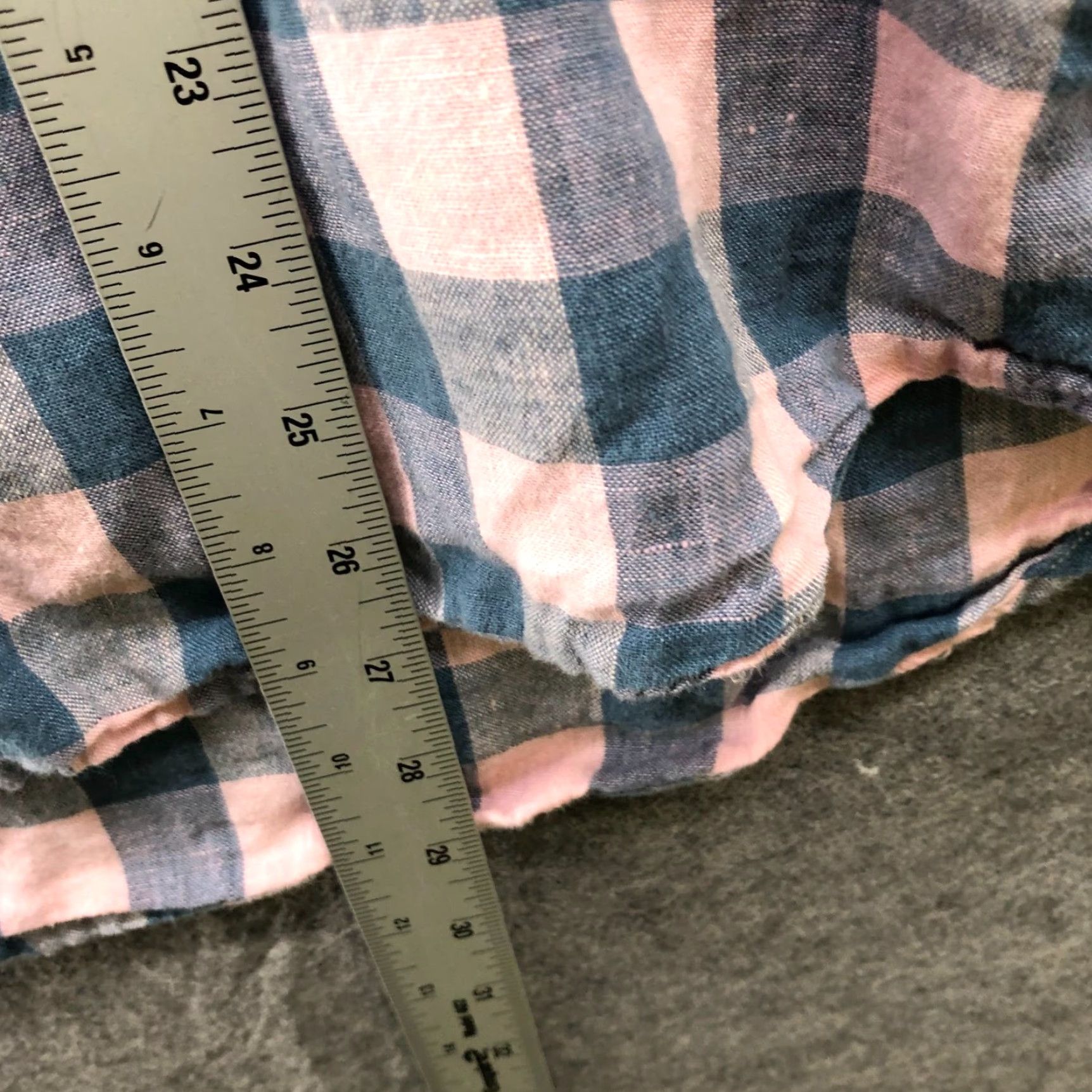 Bonobos Bonobos 100% Linen Button-Up Shirt Mens L Pink Blue Check Long Sleeve Casual Fit Size L / US 10 / IT 46 - 8 Thumbnail