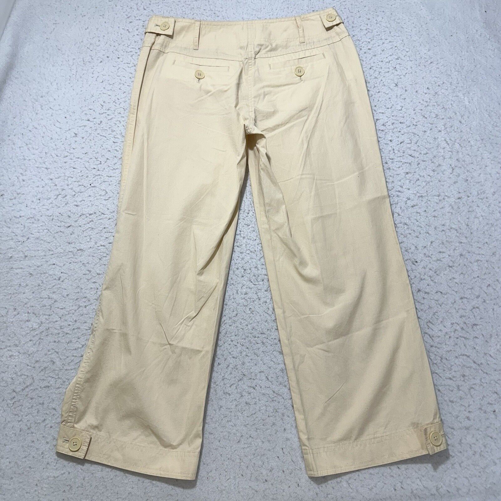 Ann Taylor LOFT Women's 6 (30x25) Capri Flat Front Pants Cream Size 28" / US 6 / IT 42 - 6 Thumbnail