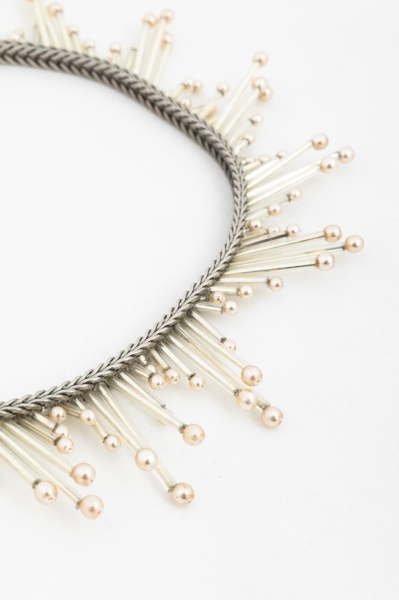Chanel Chanel 98P Faux-Pearl-Embellished Chain Choker Necklace Size ONE SIZE - 2 Thumbnail