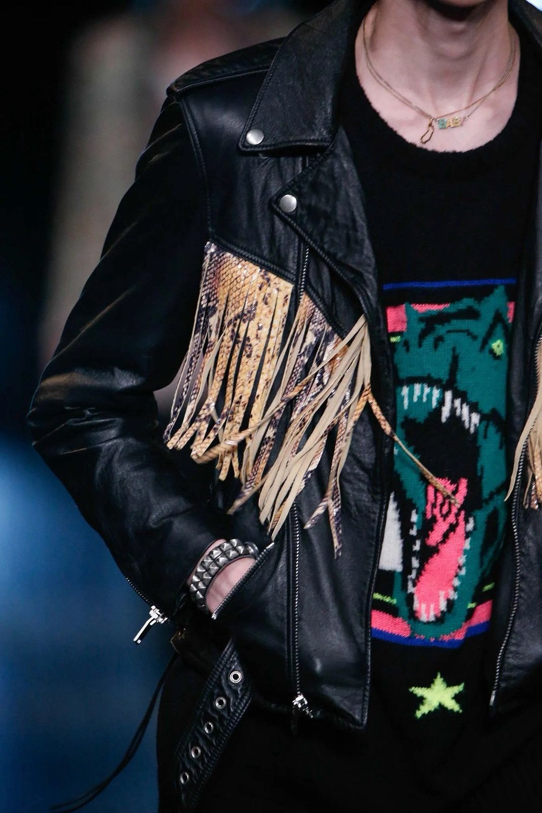 Saint Laurent Paris SAINT LAURENT PARIS BY HEDI SLIMANE 16SS PYTHON LEATHER JKT Size US S / EU 44-46 / 1 - 9 Thumbnail