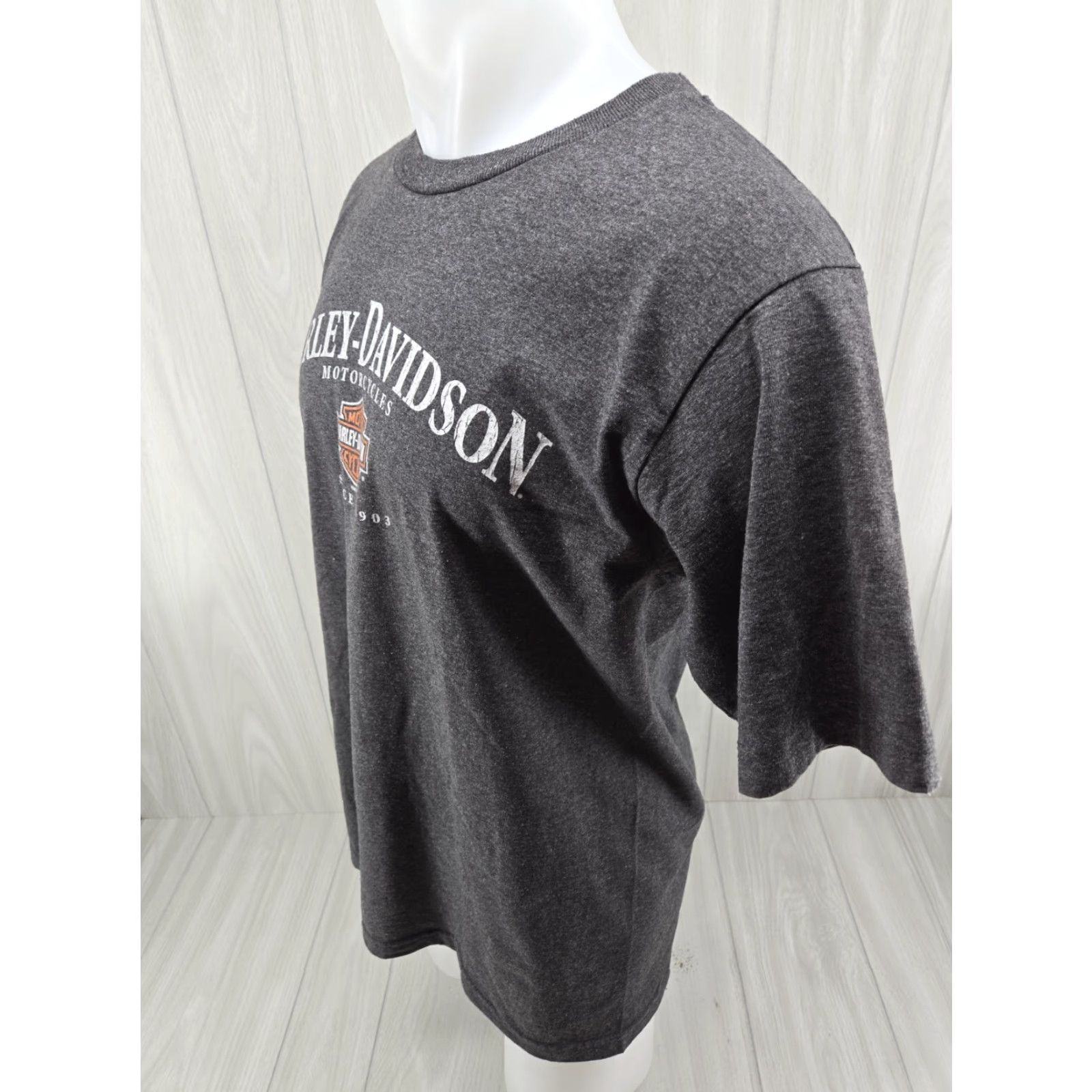 Harley Davidson Harley-Davidson T-Shirt Men's L Gray Crew Neck Short Sleeve Regular Fit Ontario Canada Size US L / EU 52-54 / 3 - 6 Thumbnail