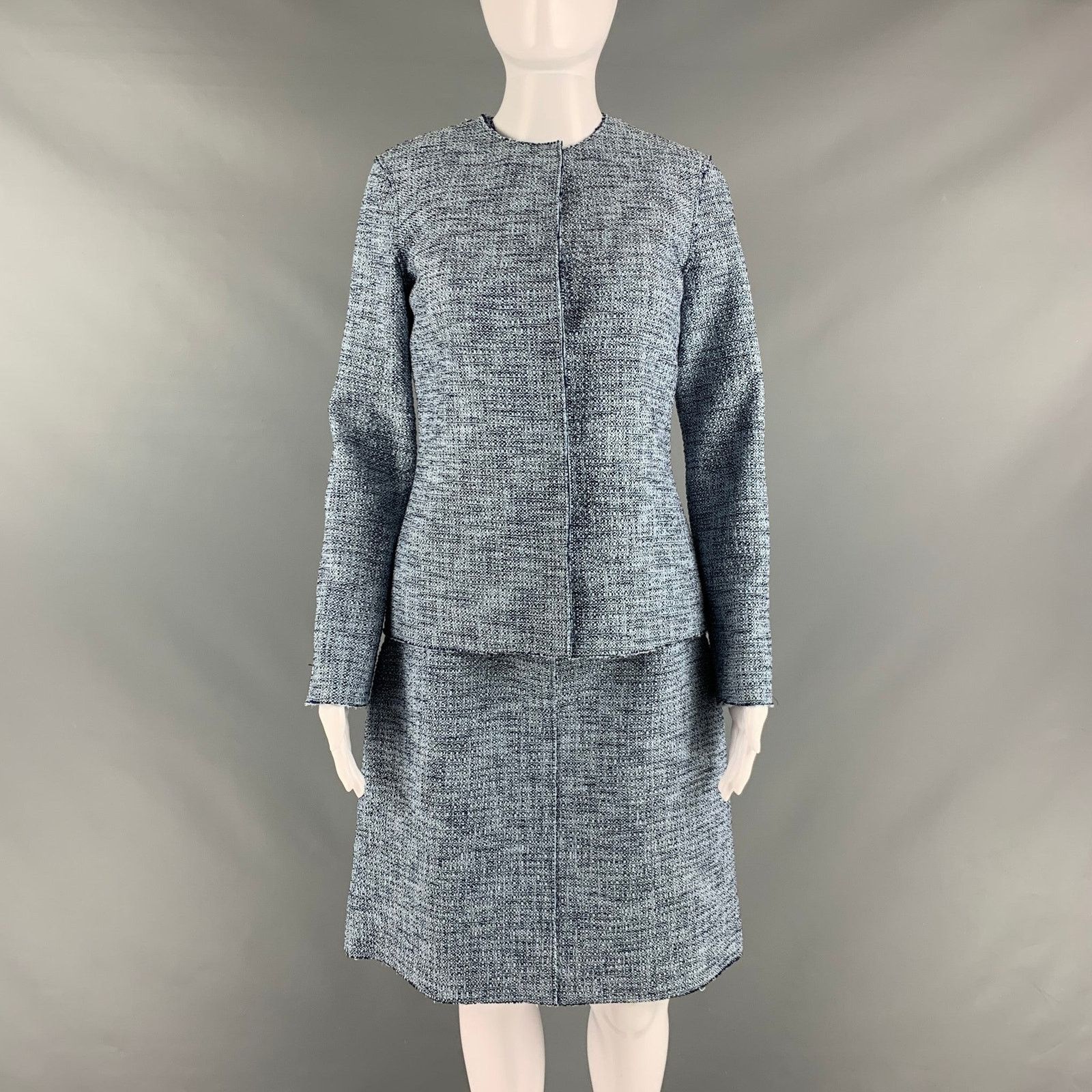 Other ST. JOHN Blue Navy Cotton Sleeveless Below Knee Outfits Size 27" / US 4 / IT 40 - 1 Thumbnail
