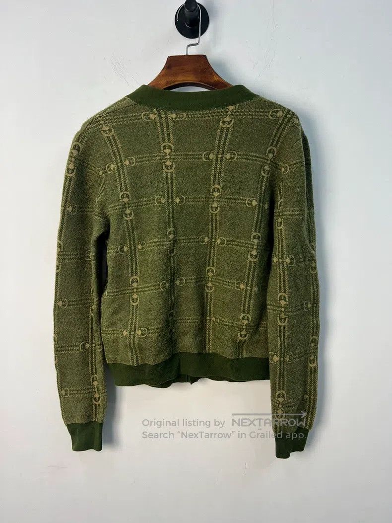 Gucci Gucci Woollet logo green horse buckle cardigan coat Size M / US 6-8 / IT 42-44 - 2 Thumbnail