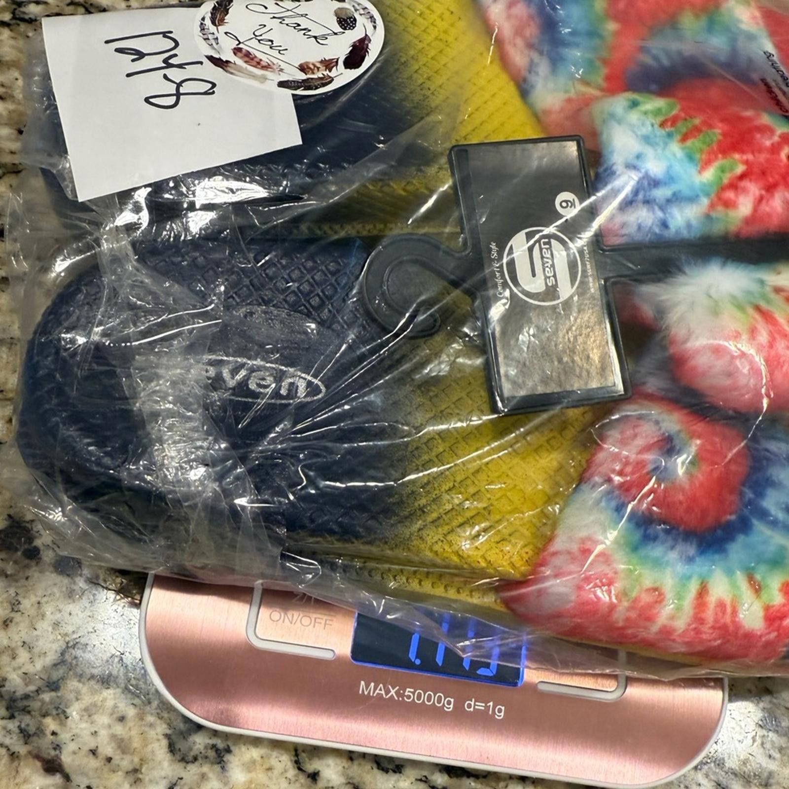 Seven 7 Seven tie dyed faux fur rainbow colored slides Size 9 Size US 9 / IT 39 - 10 Thumbnail
