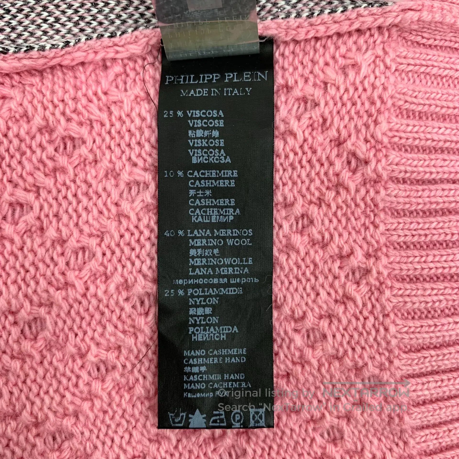 Philipp Plein Philipp Plein Pink cat inlay flower crew neck long sleeve Size S / US 4 / IT 40 - 8 Thumbnail