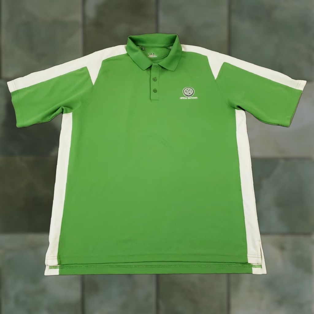 Under Armour Under Armour Mens XL Extra Large Green Golf Polo Heatgear Activewear Size US XL / EU 56 / 4 - 1 Thumbnail