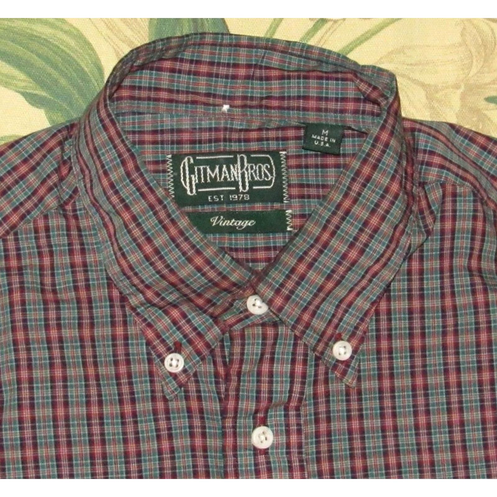 Vintage Gitman Vintage Plaid Long Sleeve Button Down Shirt M Mens Size US M / EU 48-50 / 2 - 2 Thumbnail