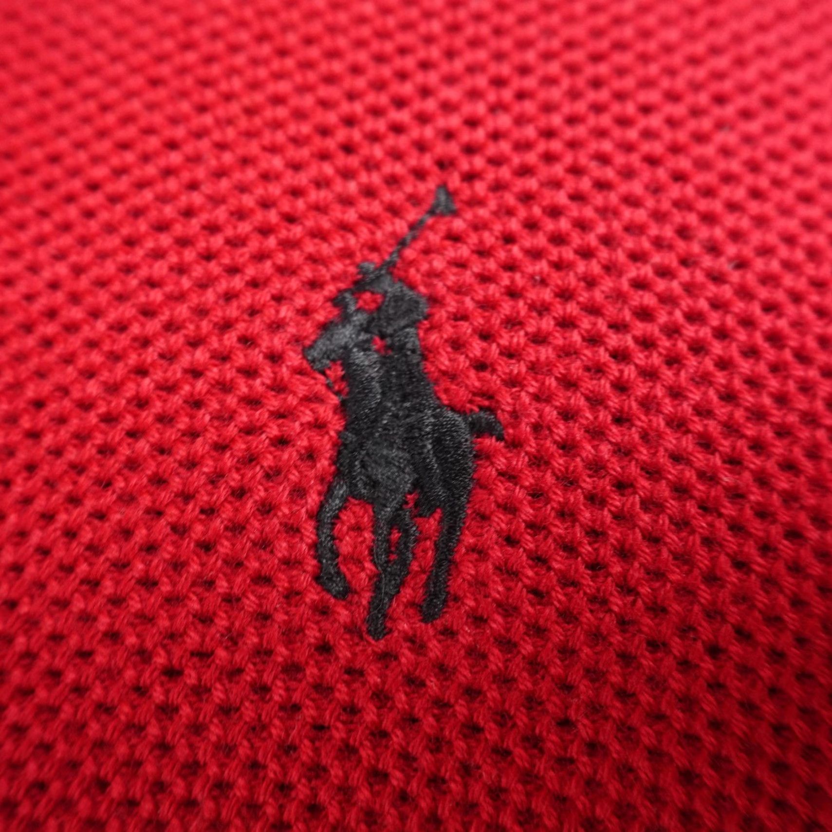 Polo Ralph Lauren Polo Ralph Lauren Sweater Mens M Red Waffle-Knit Knit Crewneck Logo Embroidered Pony Size US M / EU 48-50 / 2 - 4 Thumbnail