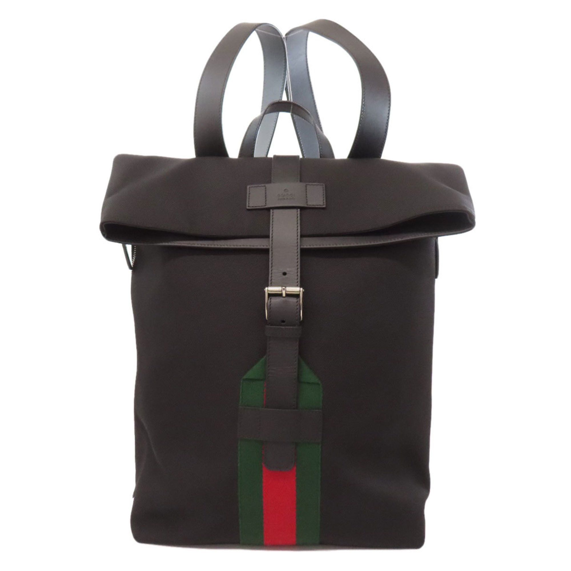 GUCCI Backpack Rucksack/Daypack 019.0302 Nylon Canvas Black 2way Double Unisex Gucci GUCCI Backpack Rucksack/Daypack 019.0302 Nylon Canvas  main image 4