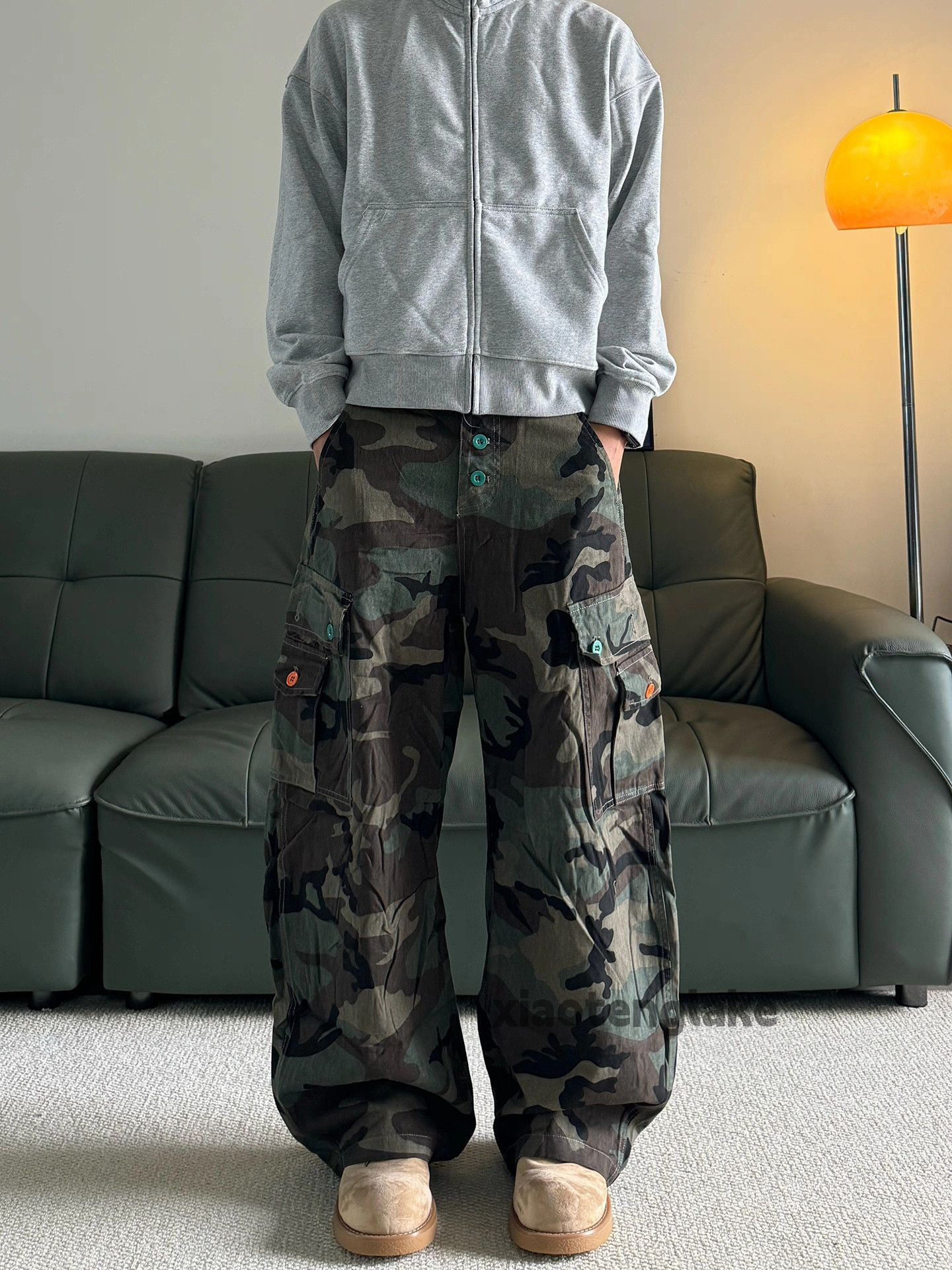Vintage utility military loose baggy skate hiphop camo pants Size US 28 / EU 44 - 2 Thumbnail