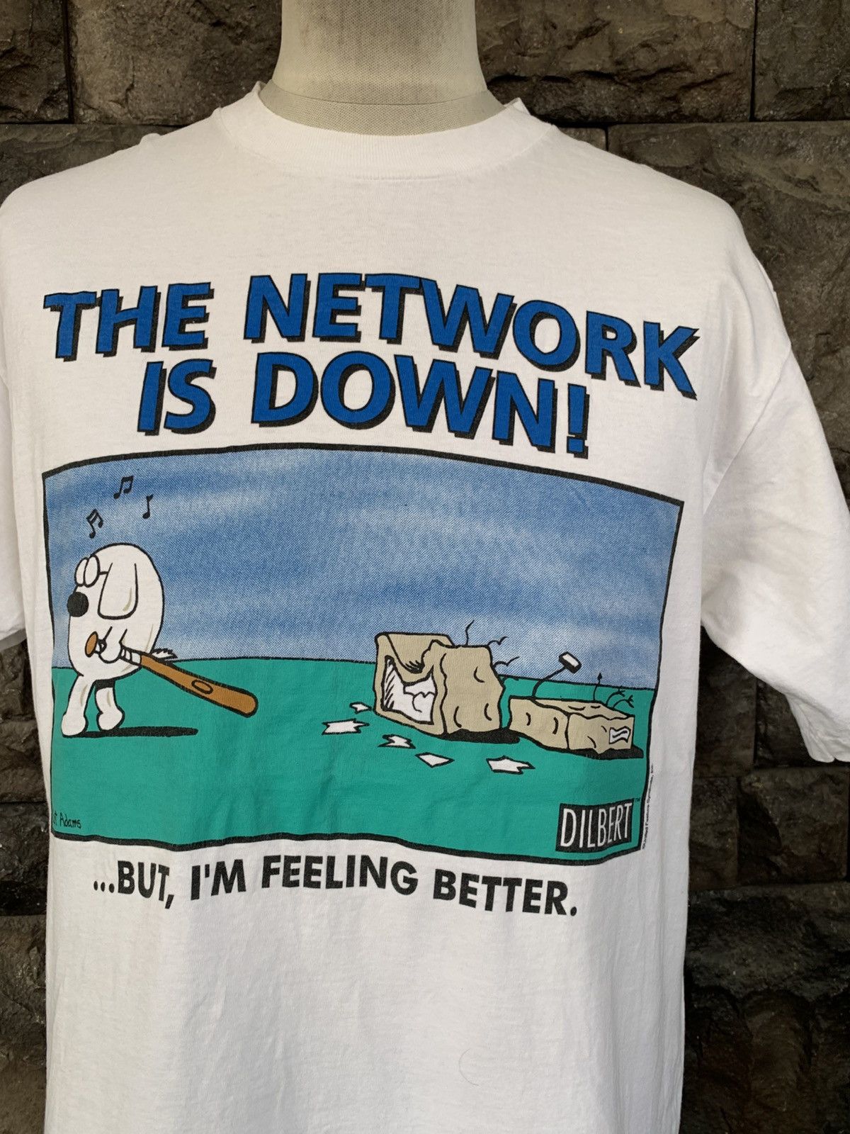 Arts & Science Vintage 90s Dilbert Scott Adams Graphics Art T shirt Size US L / EU 52-54 / 3 - 2 Thumbnail