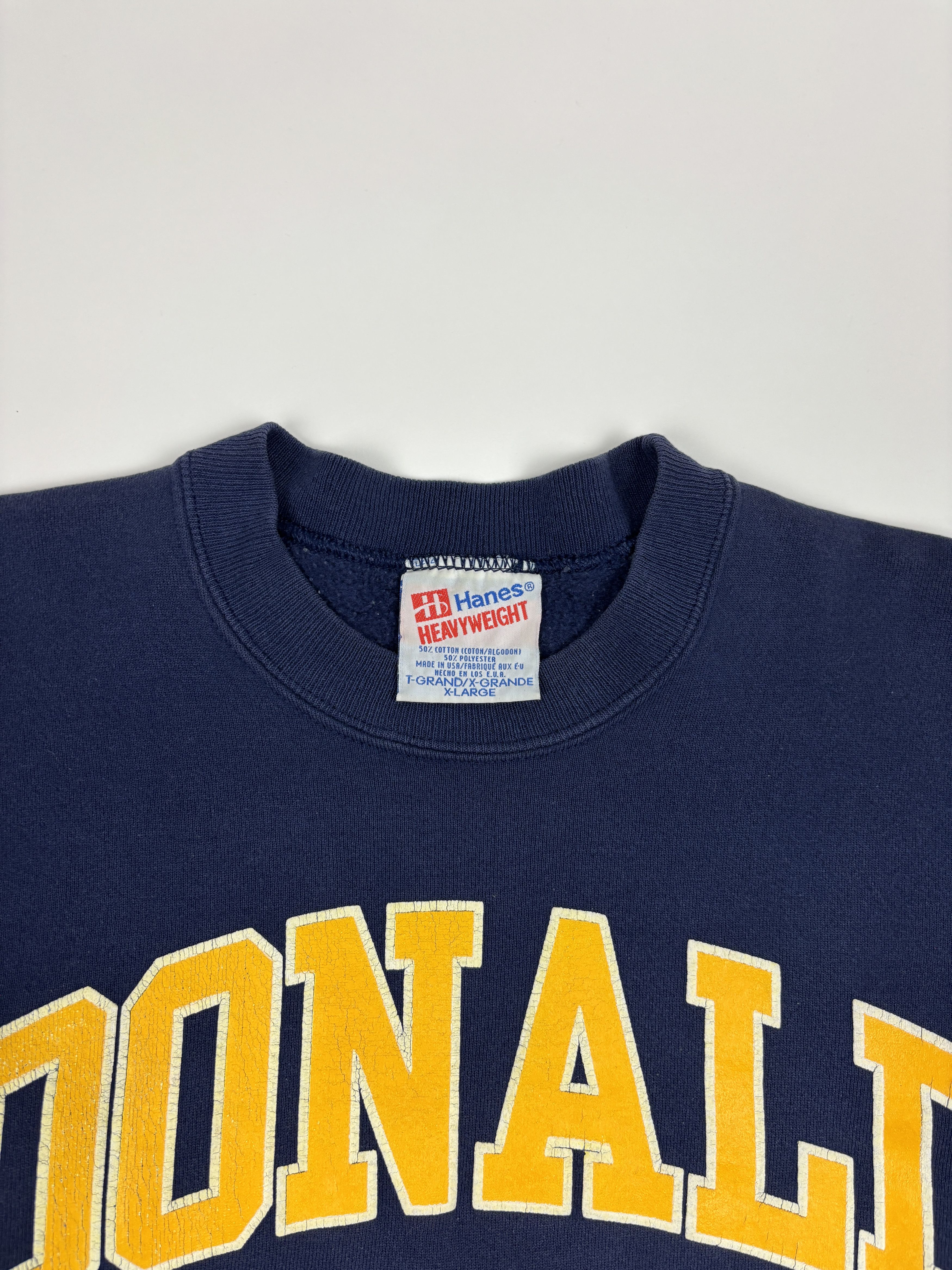 Disney Vintage Navy Donald Duck DIsney Hanes Heavyweight Crewneck Size US XL / EU 56 / 4 - 2 Thumbnail