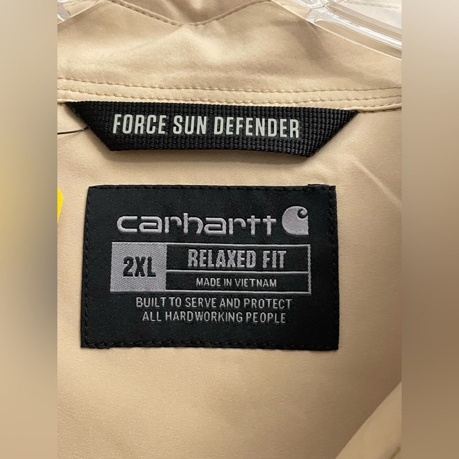 Carhartt CARHARTT Force Sun Defender Khaki Shirt Mens 2XL Long Sleeve Size US XXL / EU 58 / 5 - 4 Thumbnail