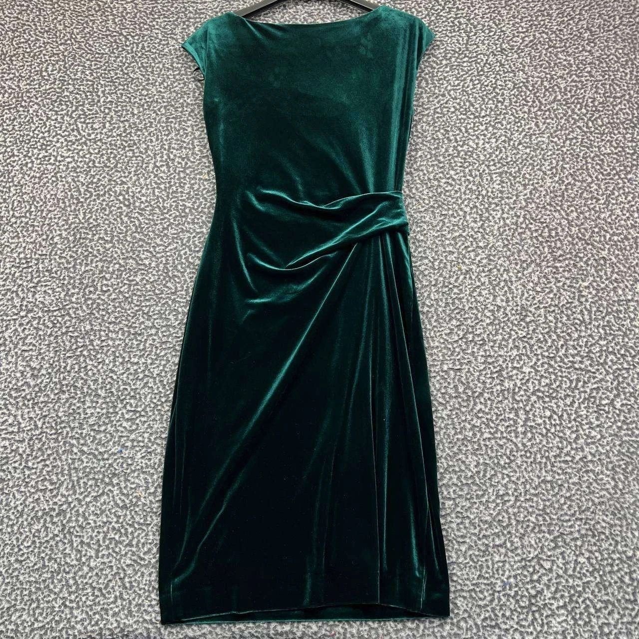 Vince Camuto Vince Camuto Dress Women 4 Green Bodycon Velvet Cowl Neck Size S / US 4 / IT 40 - 2 Thumbnail