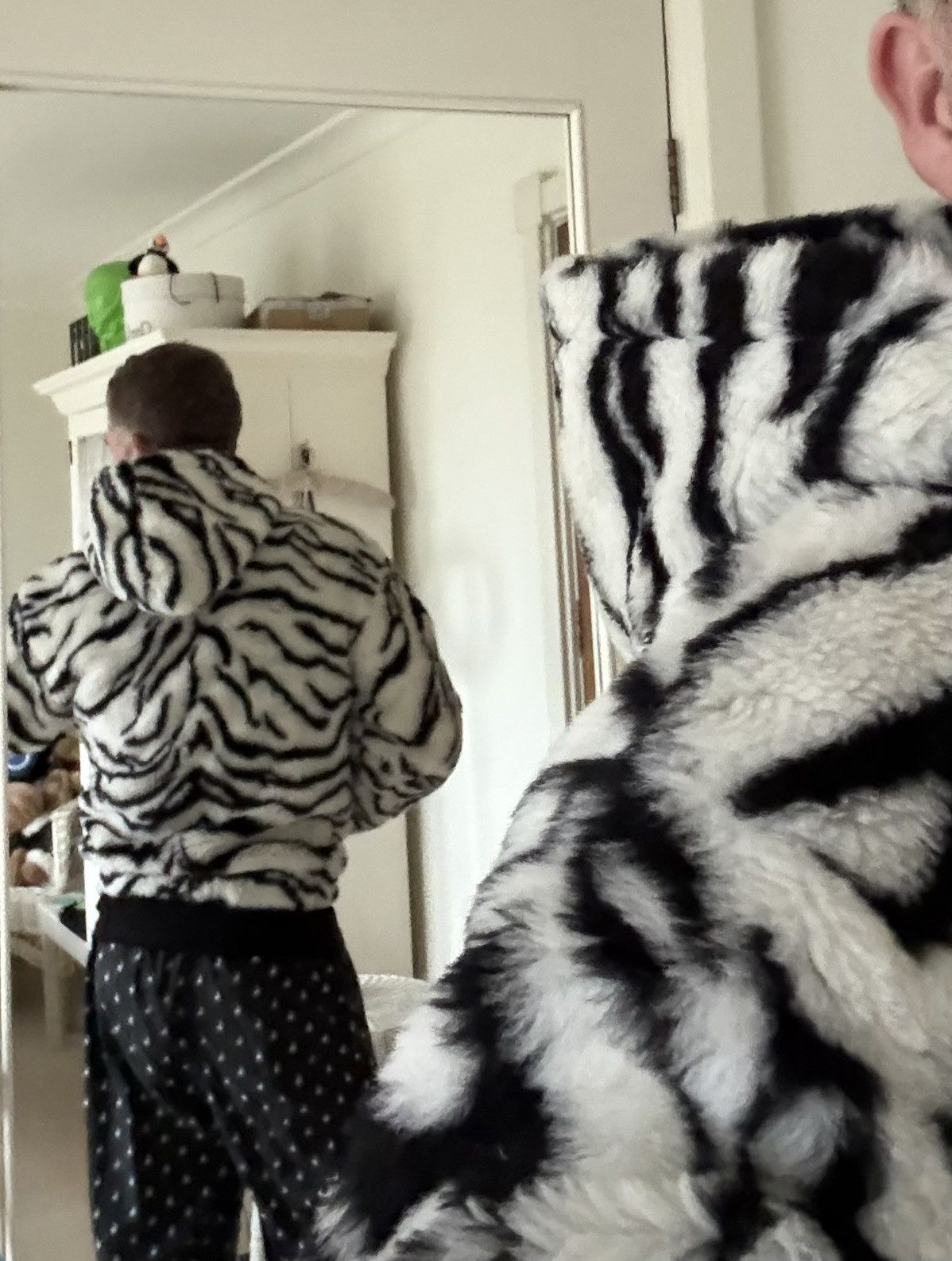 Celine Celine FW23 white tiger fleece logo hoodie Hedi Slimane Size US M / EU 48-50 / 2 - 8 Thumbnail